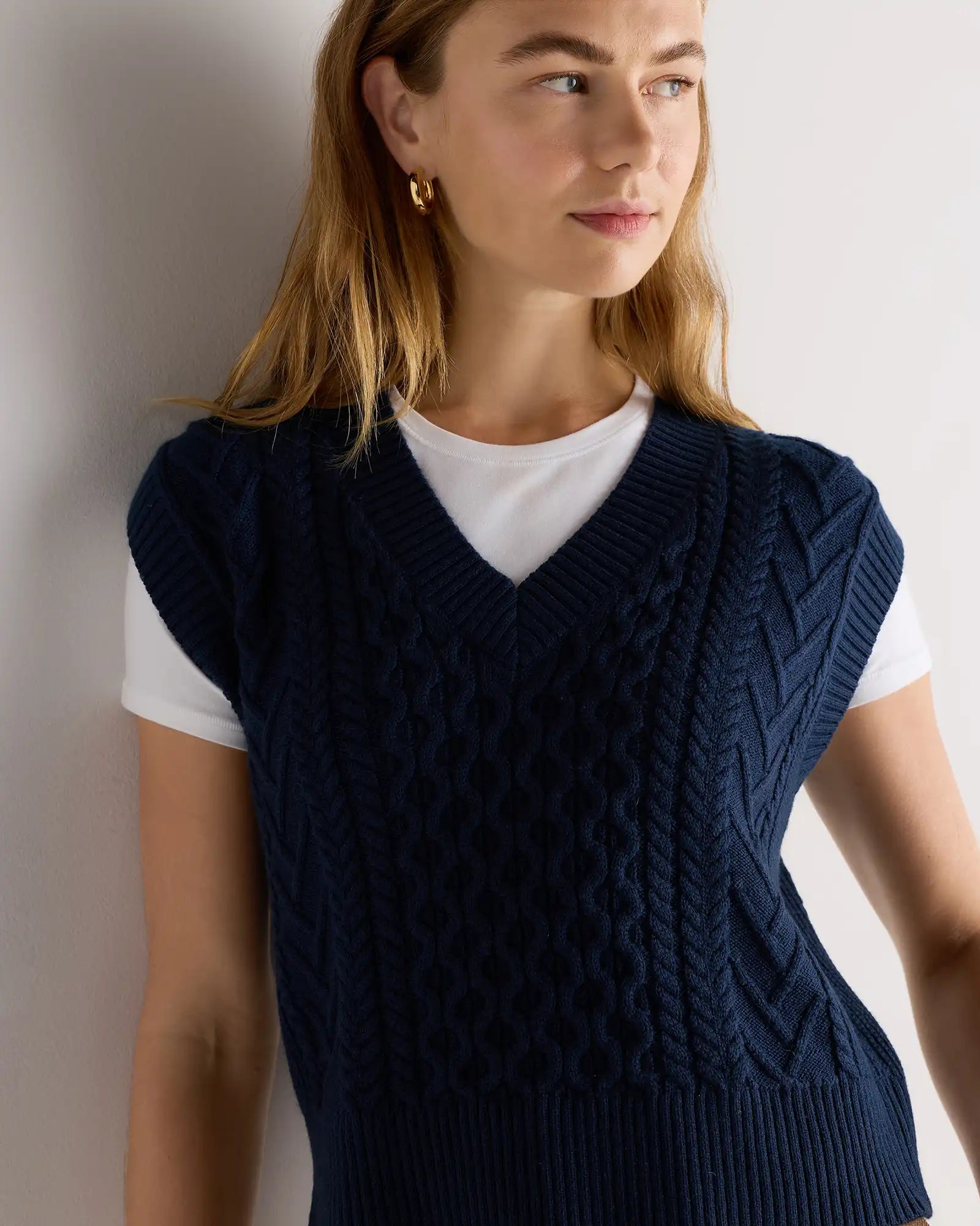 Australian Merino Wool Cable Sweater Vest