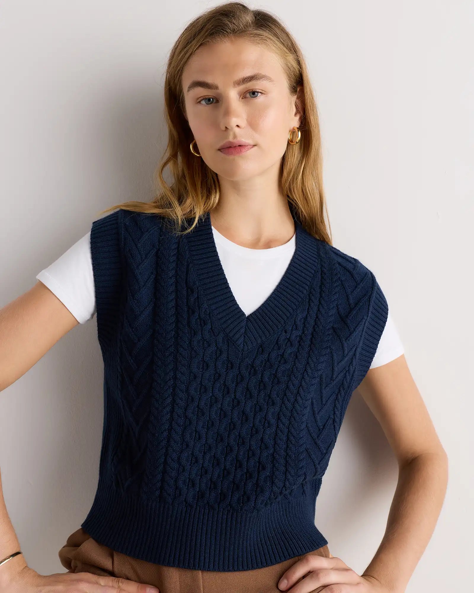 Australian Merino Wool Cable Sweater Vest