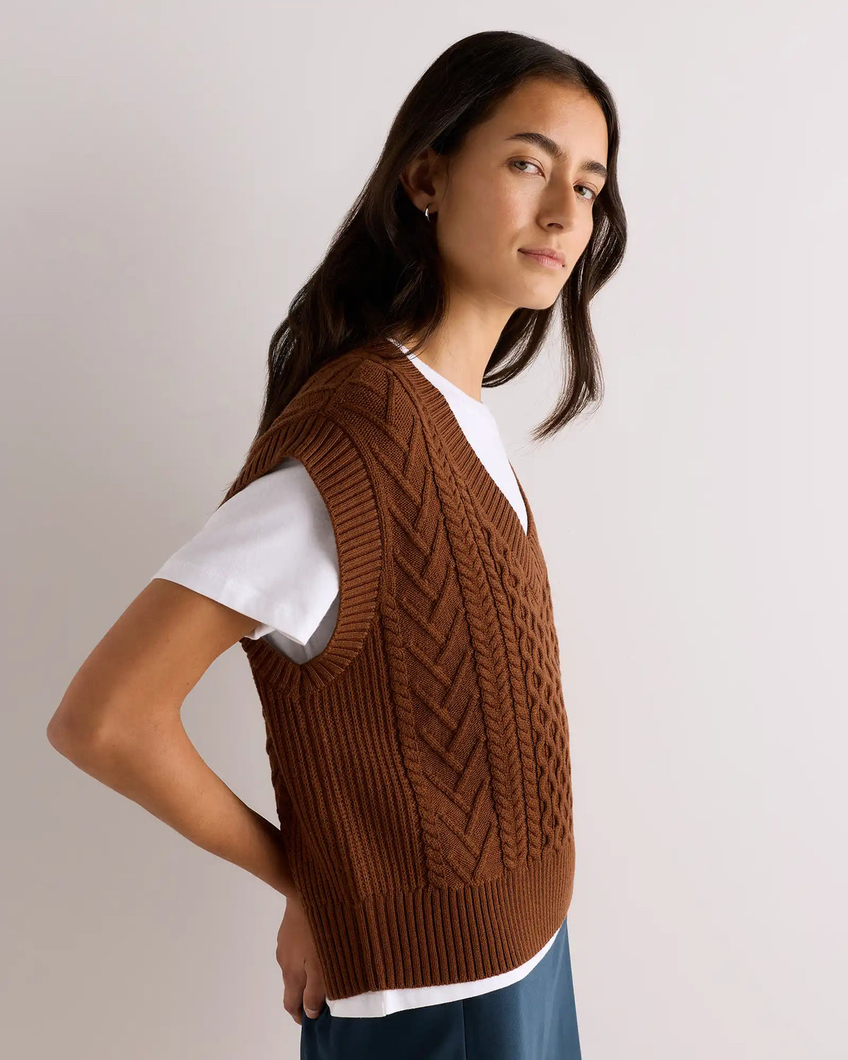 Australian Merino Wool Cable Sweater Vest