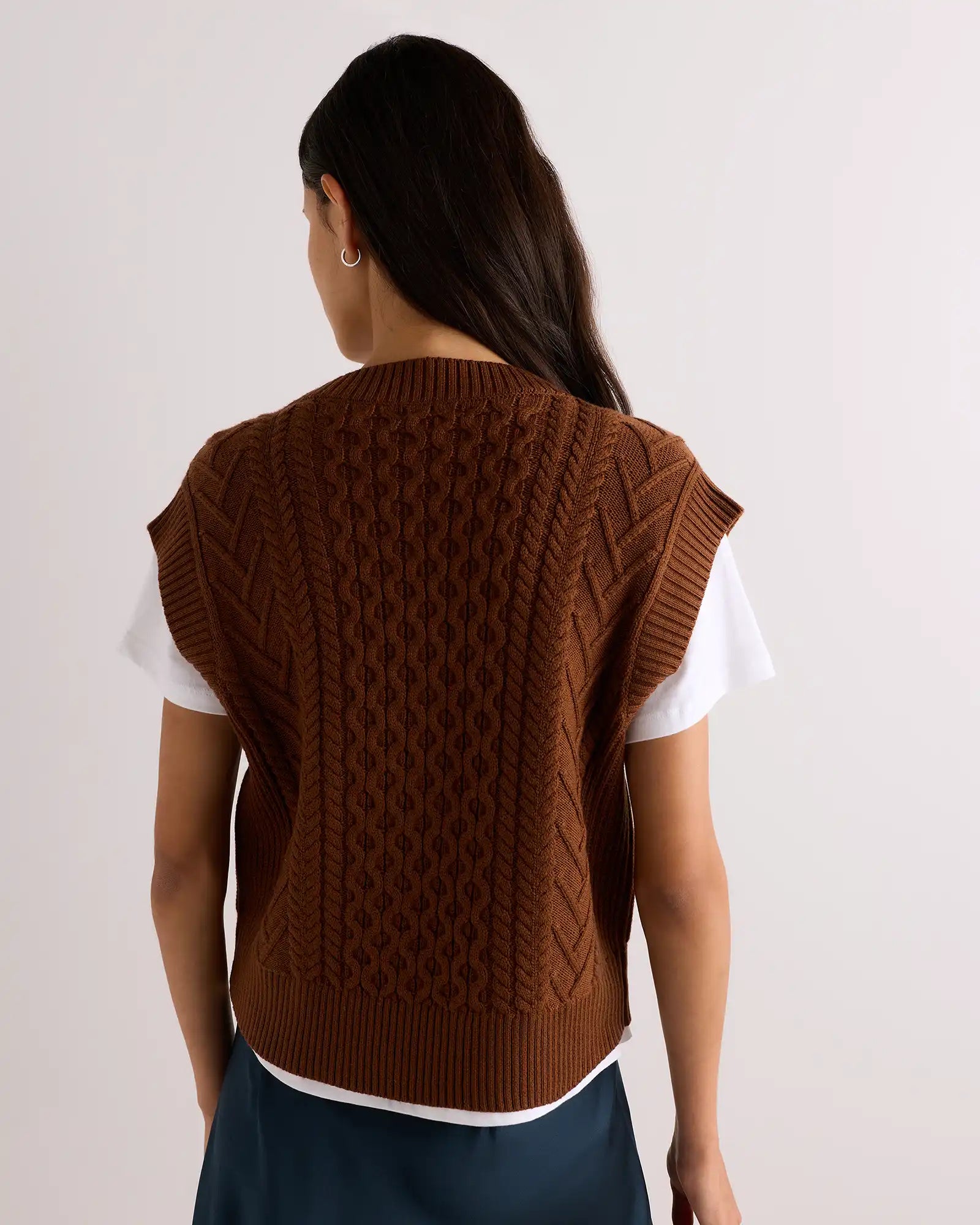 Australian Merino Wool Cable Sweater Vest