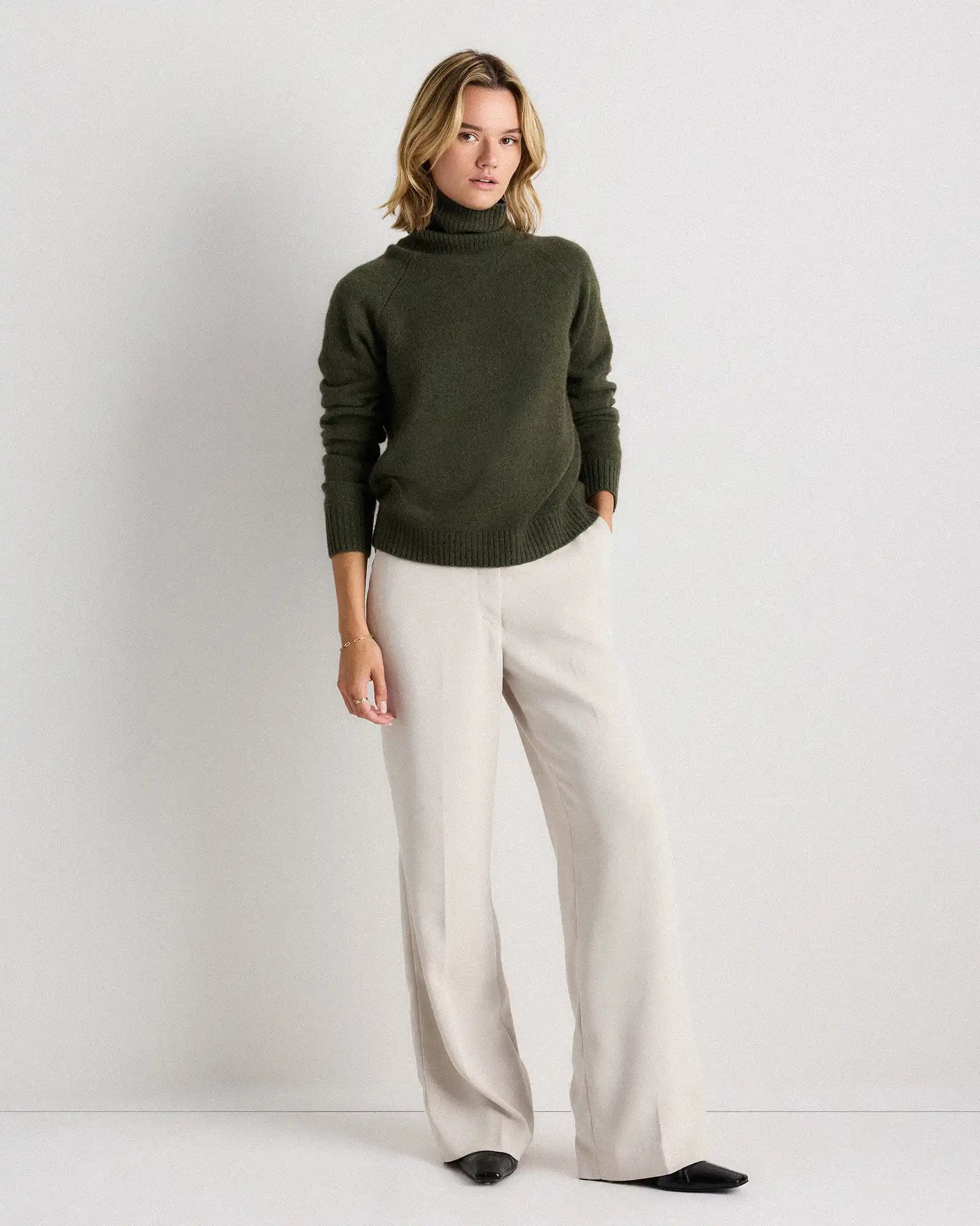 100% Yak Wool Turtleneck Sweater