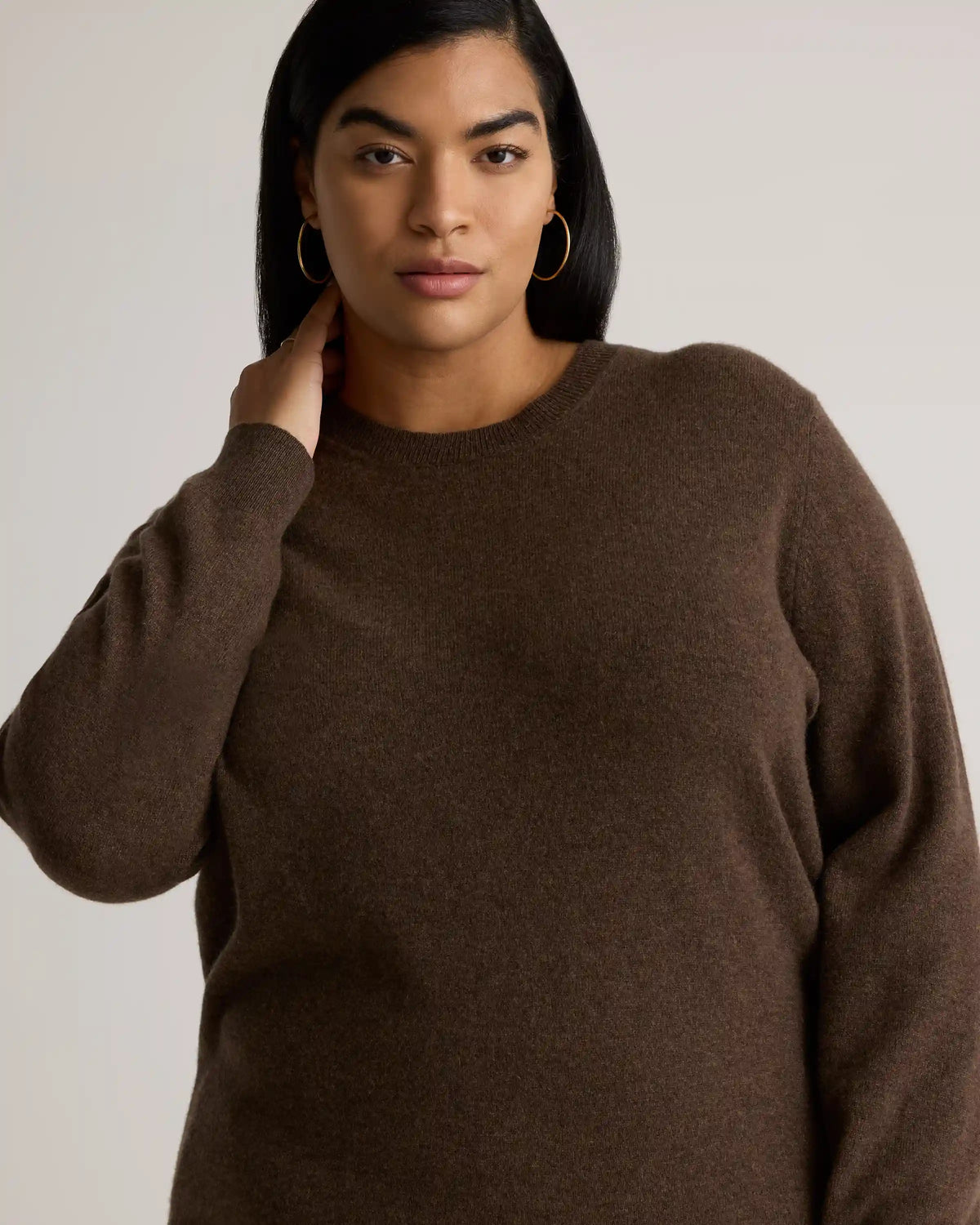 Mongolian Cashmere Fisherman Crewneck Sweater
