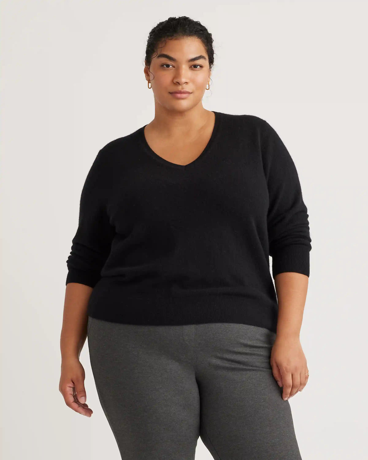 Mongolian Cashmere V-Neck Sweater