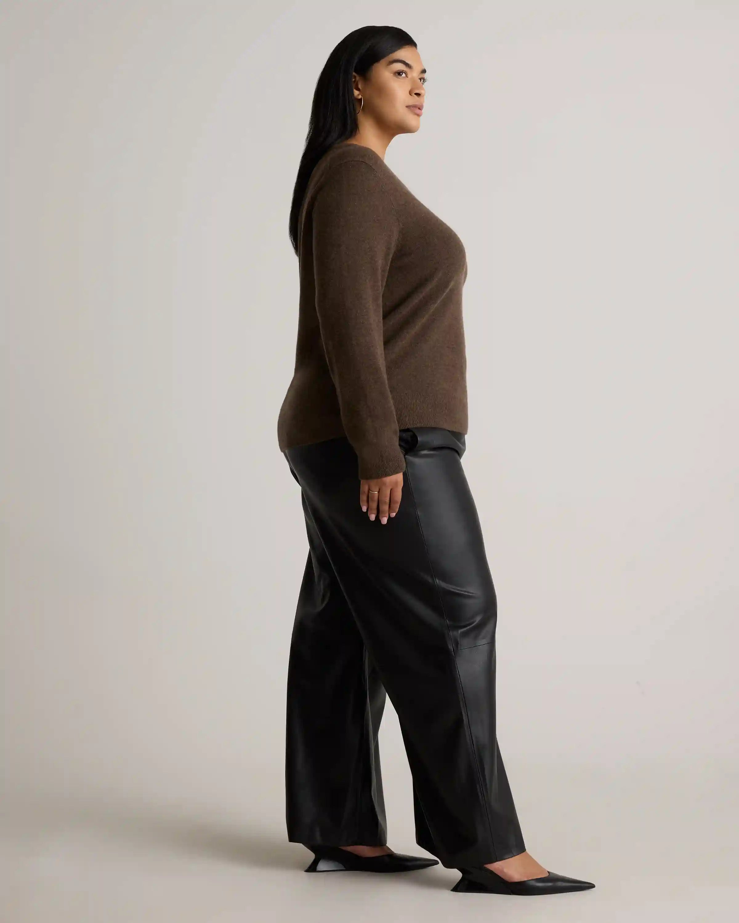 Mongolian Cashmere V-Neck Sweater