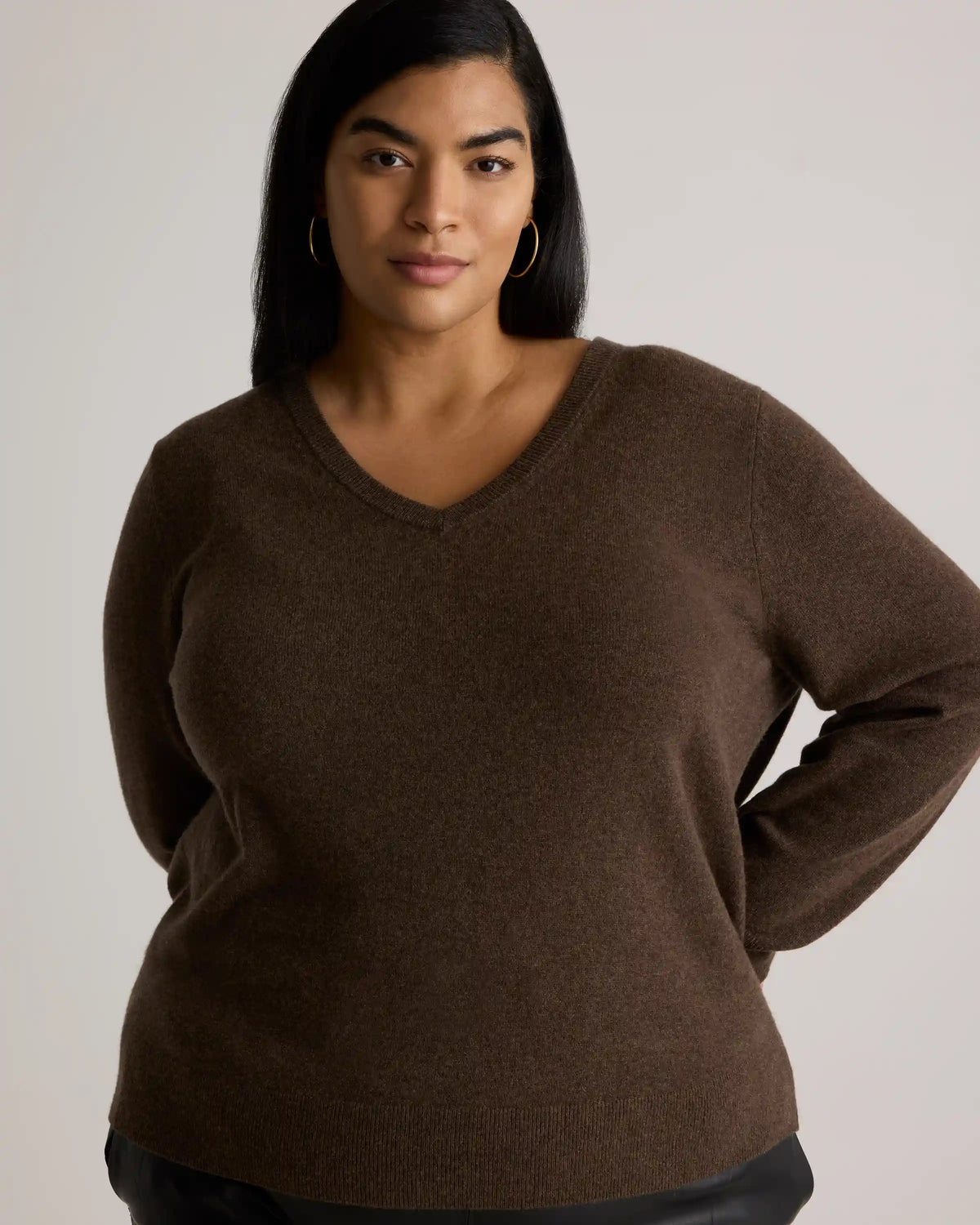 Mongolian Cashmere V-Neck Sweater