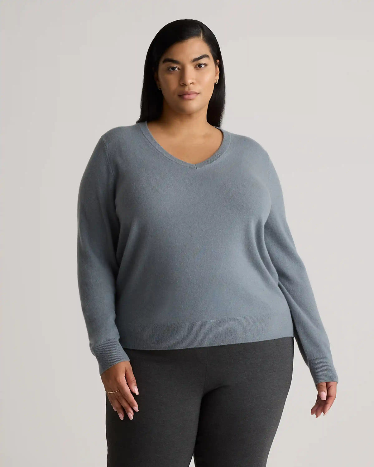 Mongolian Cashmere V-Neck Sweater