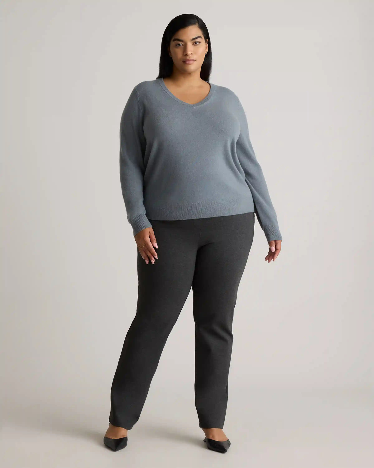 Mongolian Cashmere V-Neck Sweater