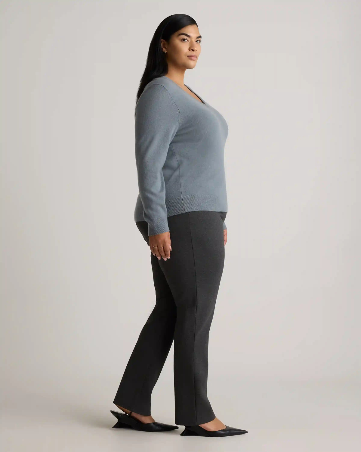 Mongolian Cashmere V-Neck Sweater