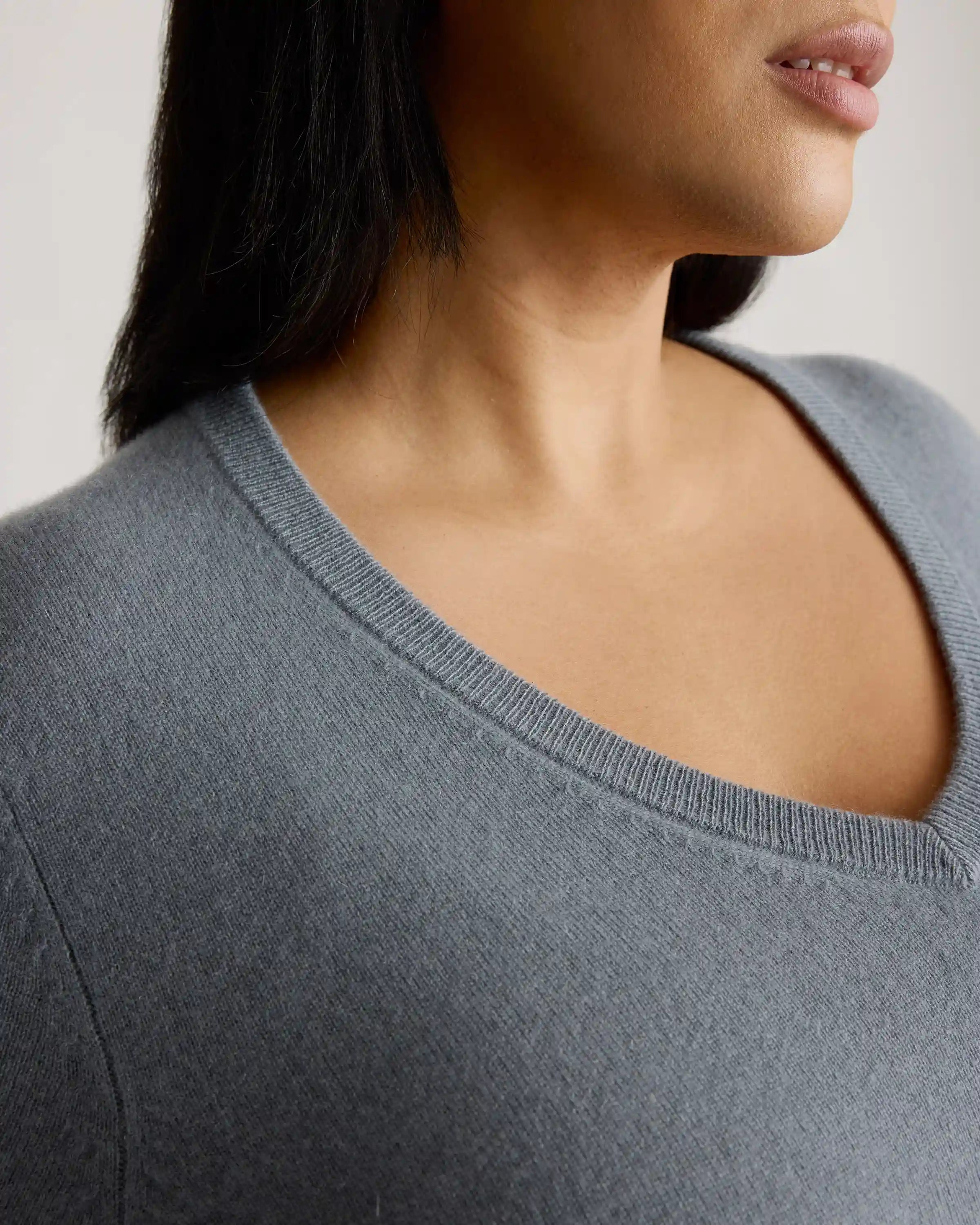 Mongolian Cashmere V-Neck Sweater