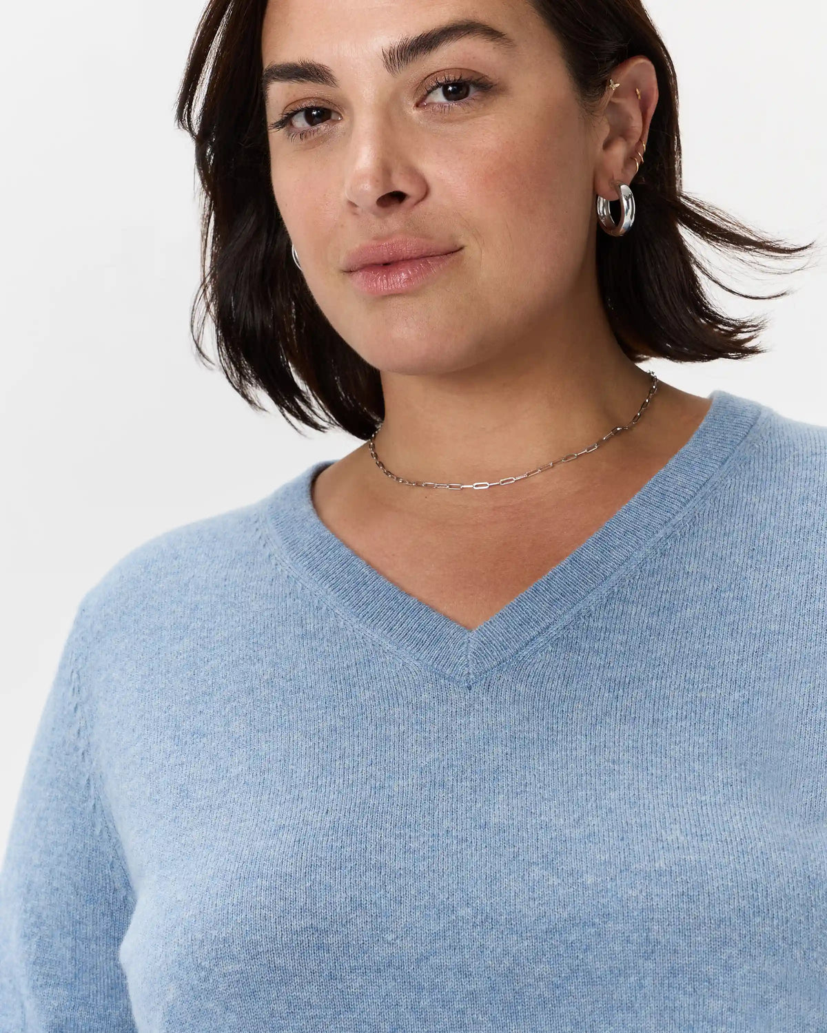 Mongolian Cashmere V-Neck Sweater