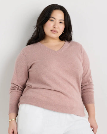 Mongolian Cashmere V-Neck Sweater