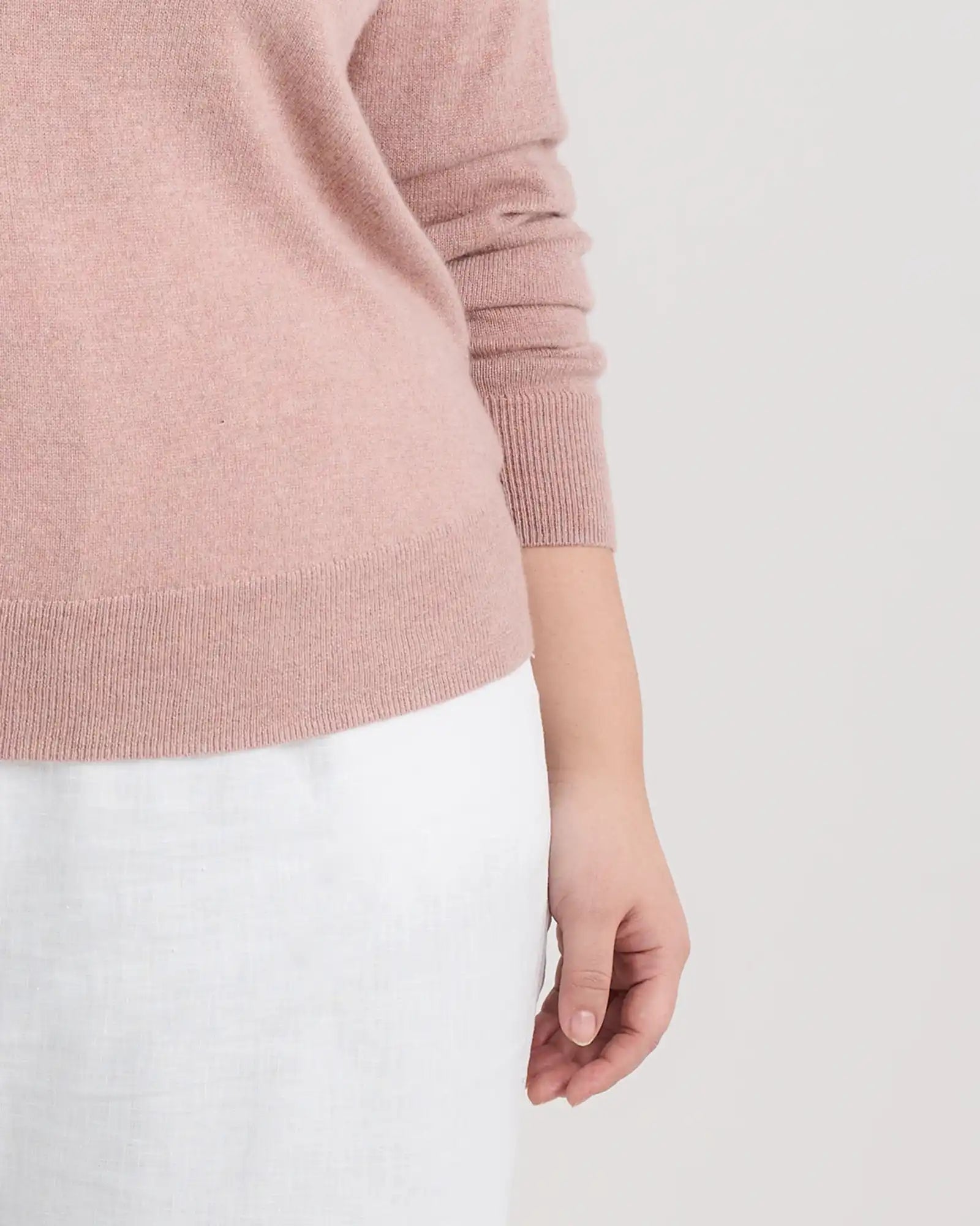 Mongolian Cashmere V-Neck Sweater