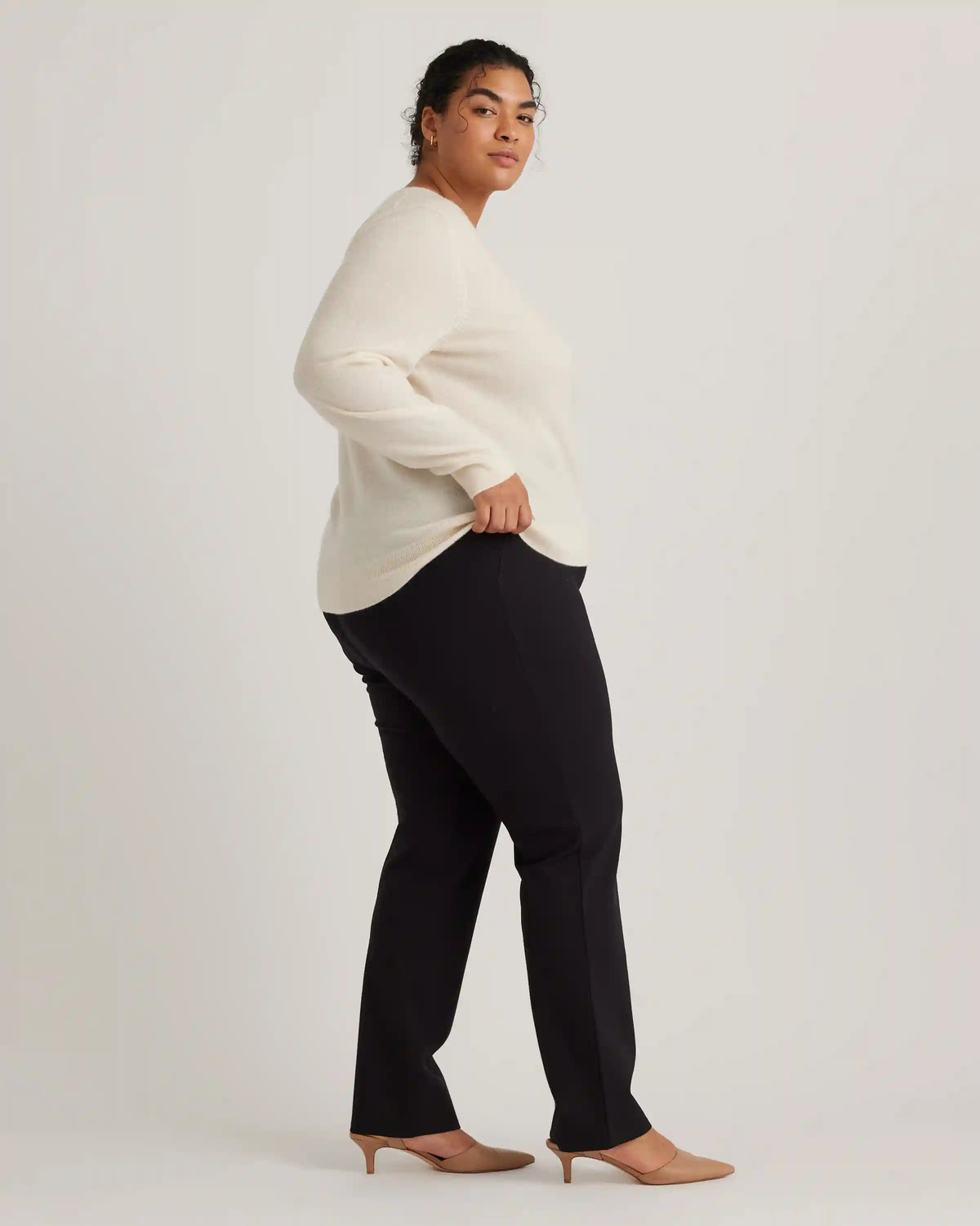 Mongolian Cashmere V-Neck Sweater