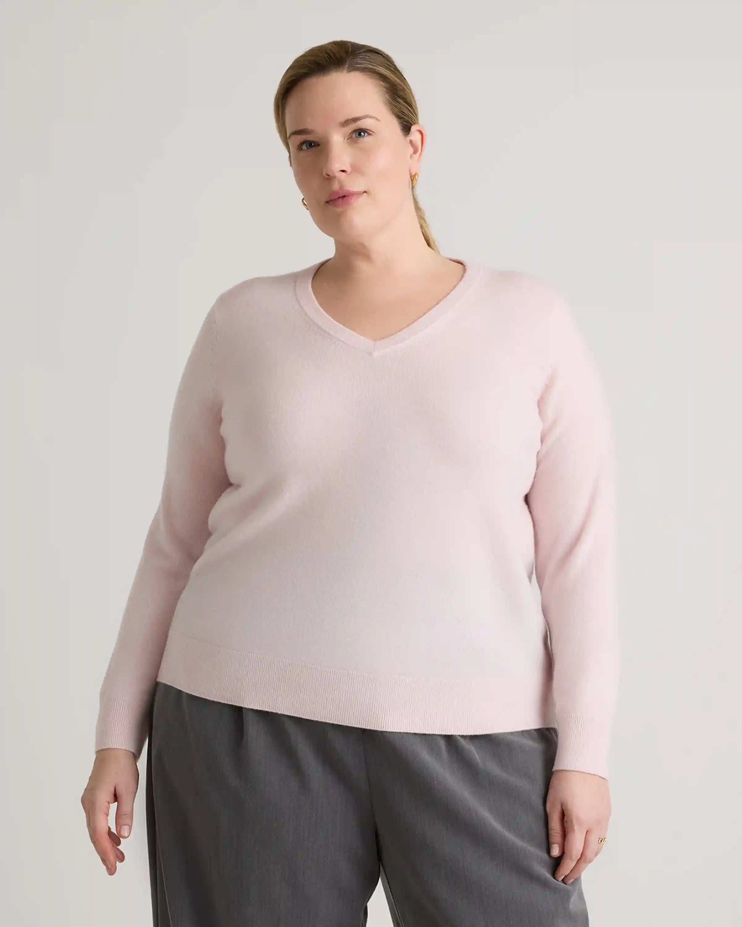 Mongolian Cashmere V-Neck Sweater