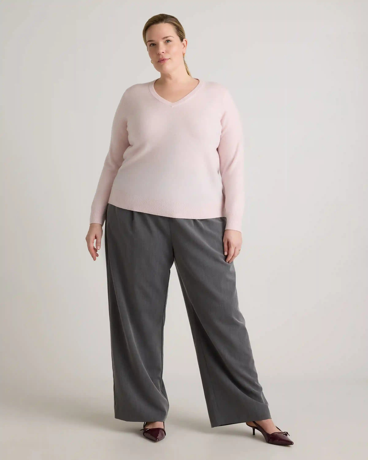 Mongolian Cashmere V-Neck Sweater