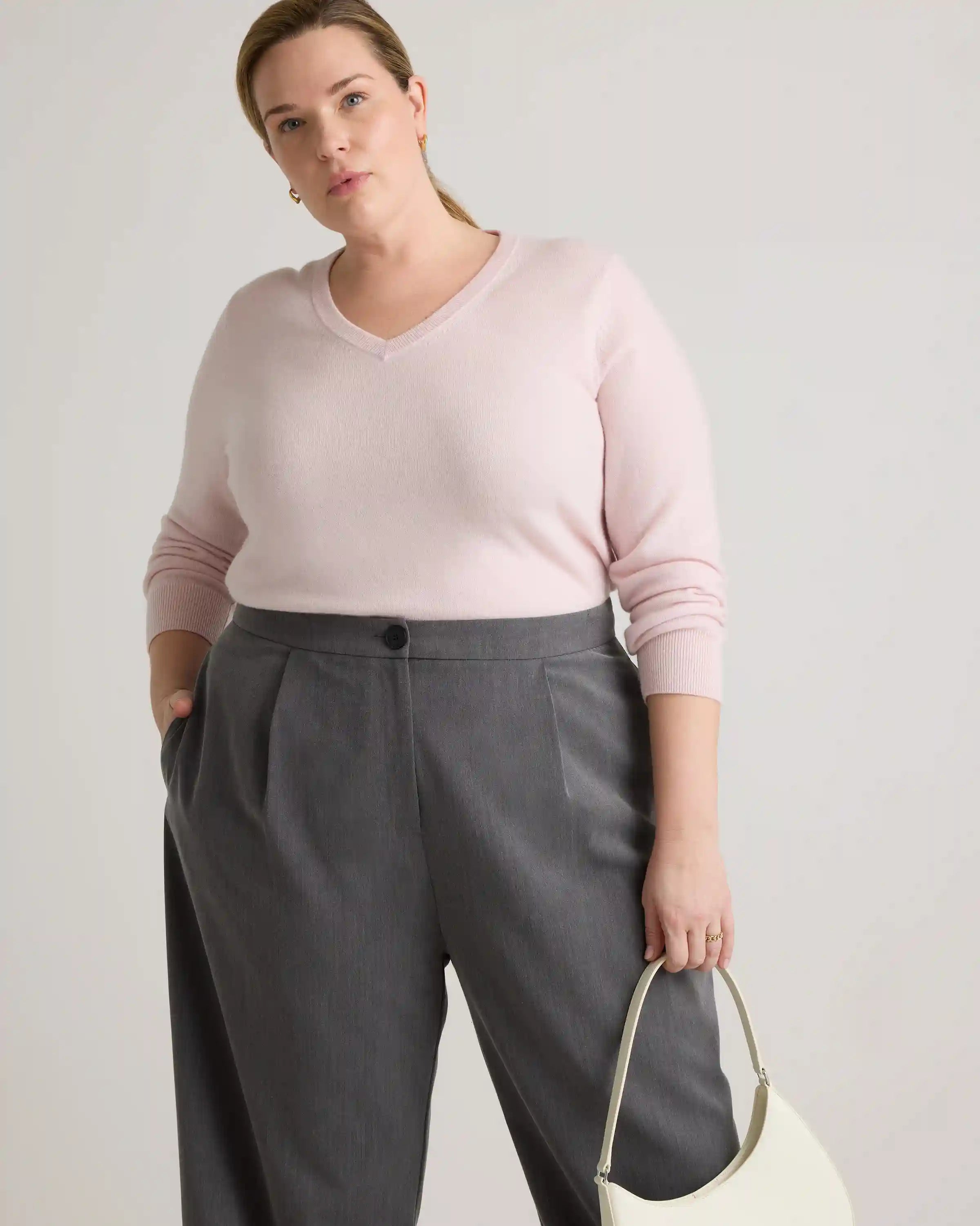 Mongolian Cashmere V-Neck Sweater