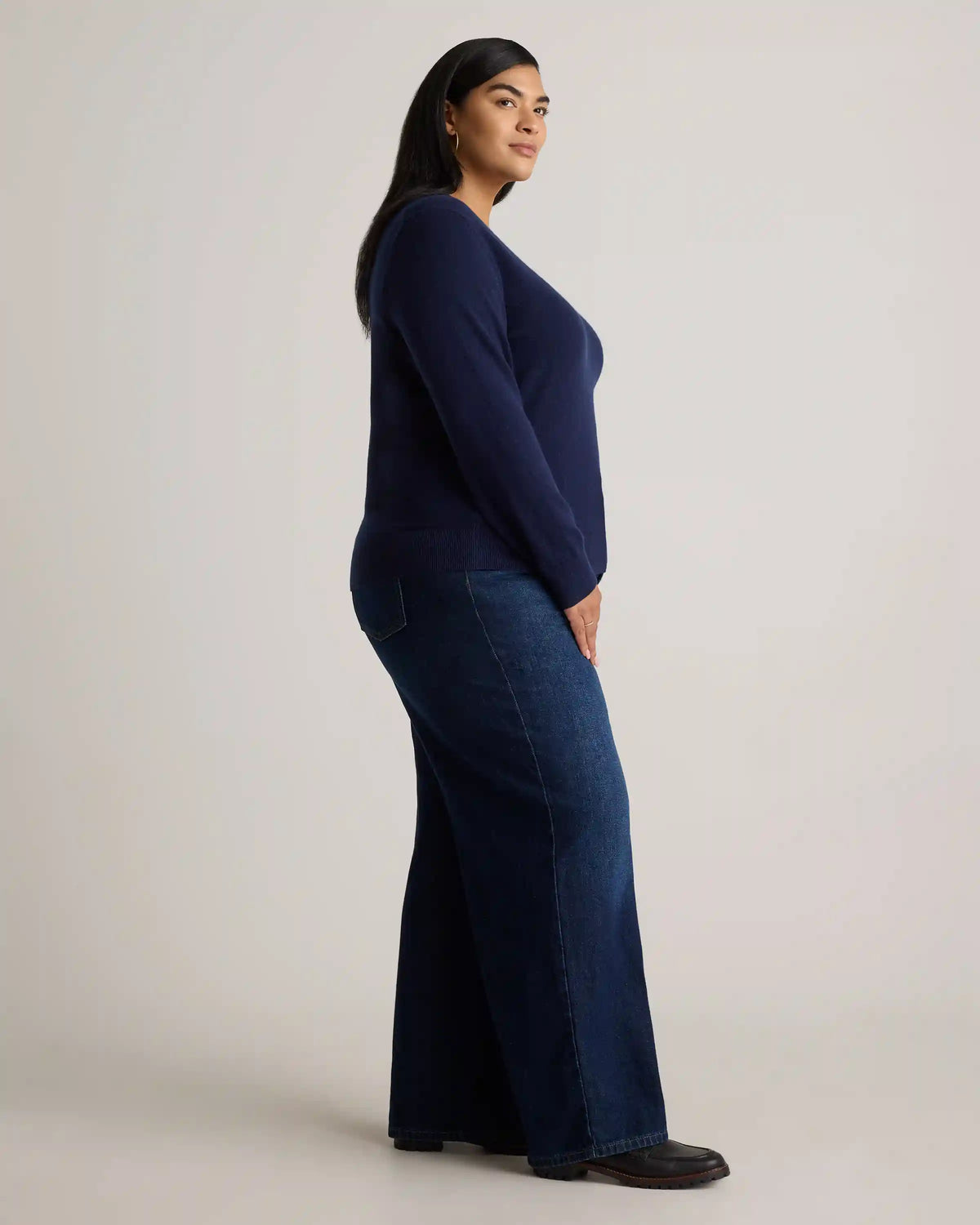 Mongolian Cashmere V-Neck Sweater