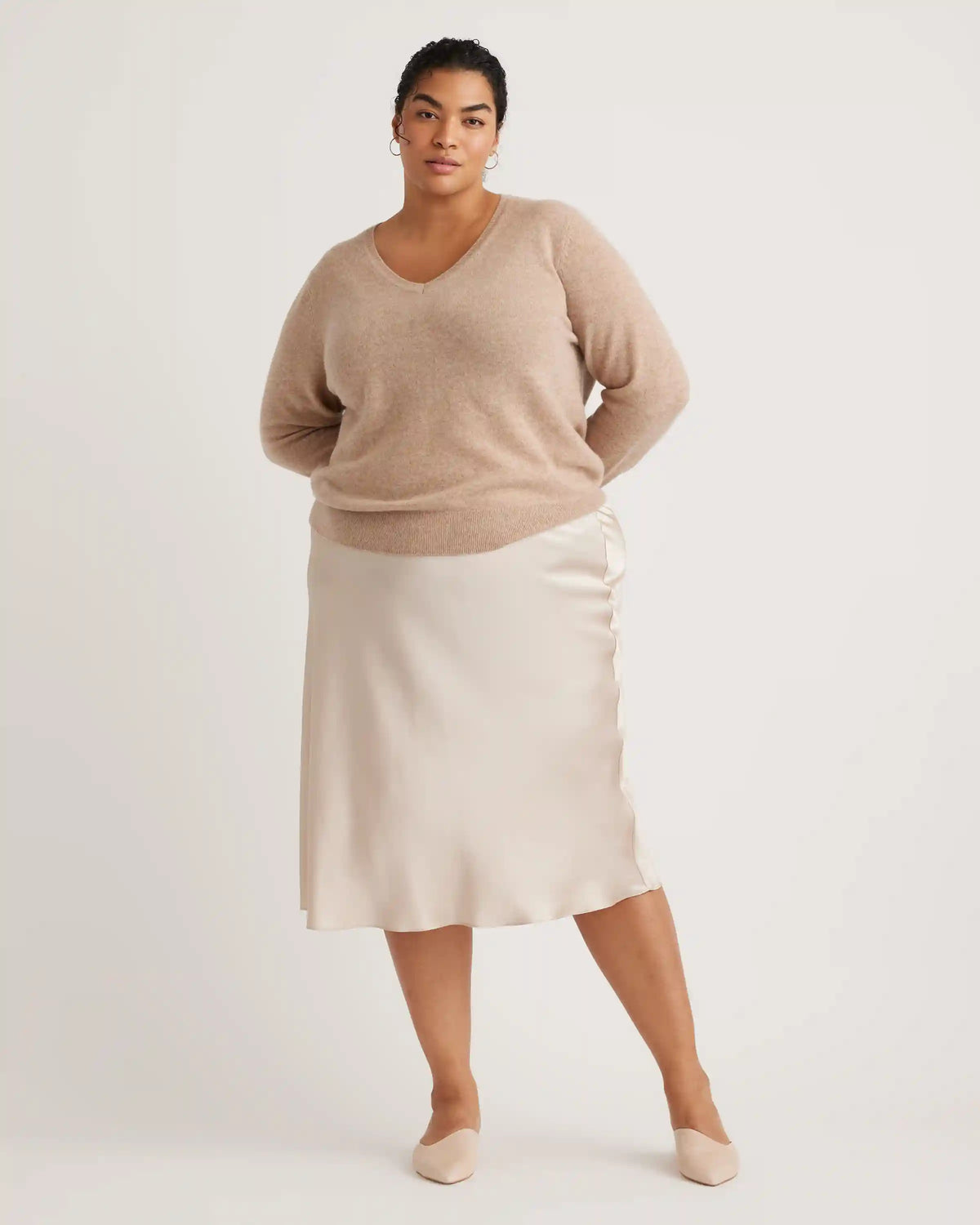 Mongolian Cashmere V-Neck Sweater