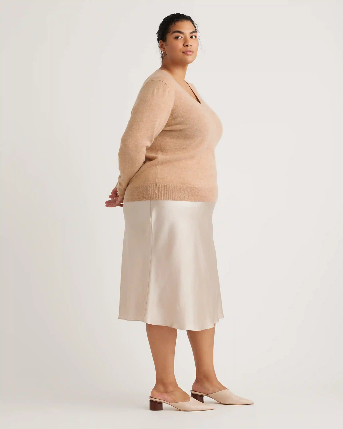 Mongolian Cashmere V-Neck Sweater