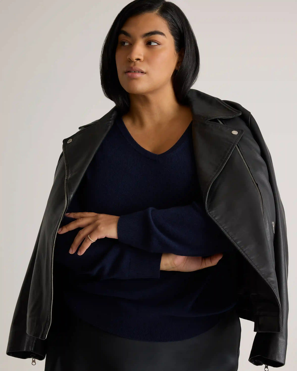Mongolian Cashmere V-Neck Sweater