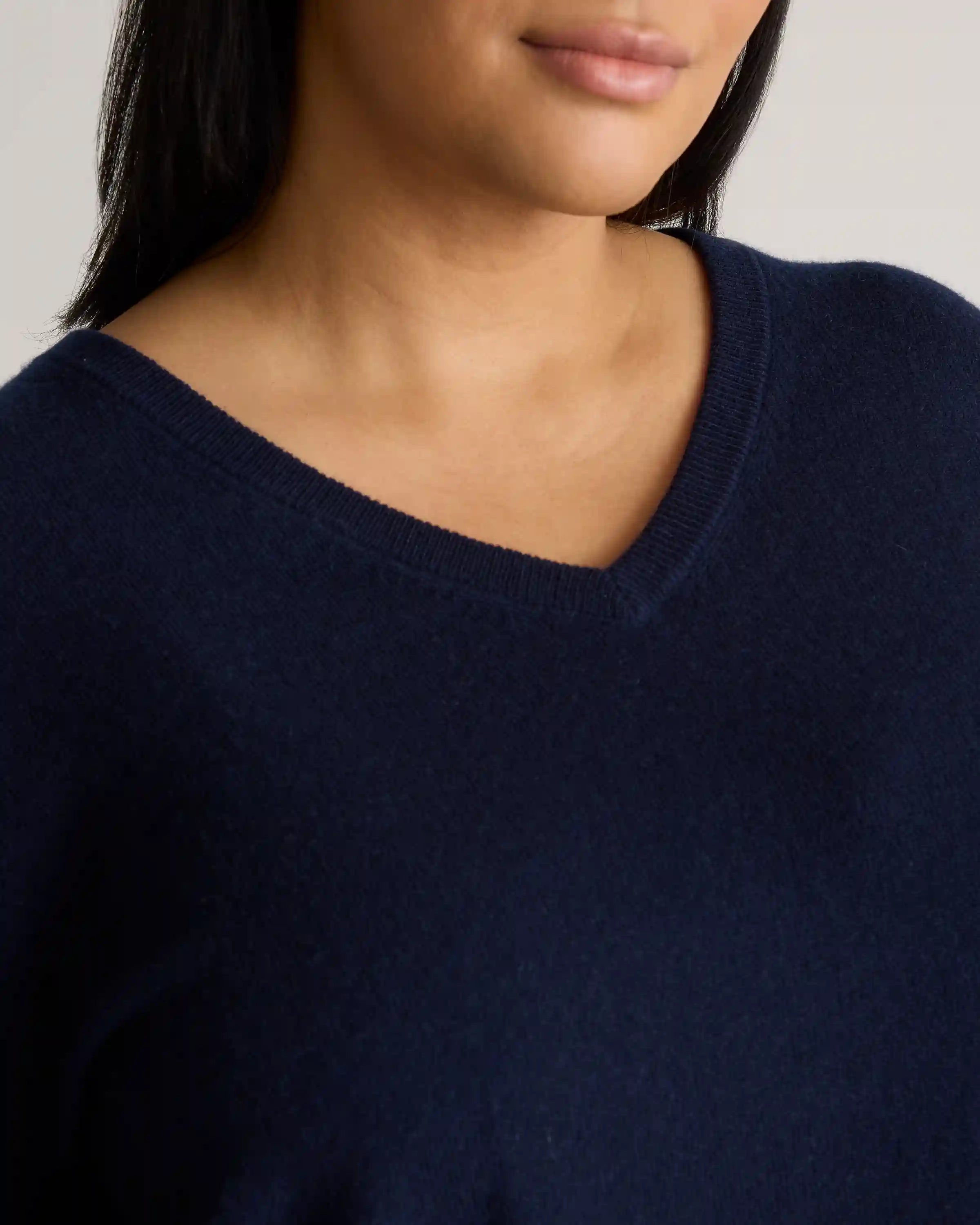 Mongolian Cashmere V-Neck Sweater