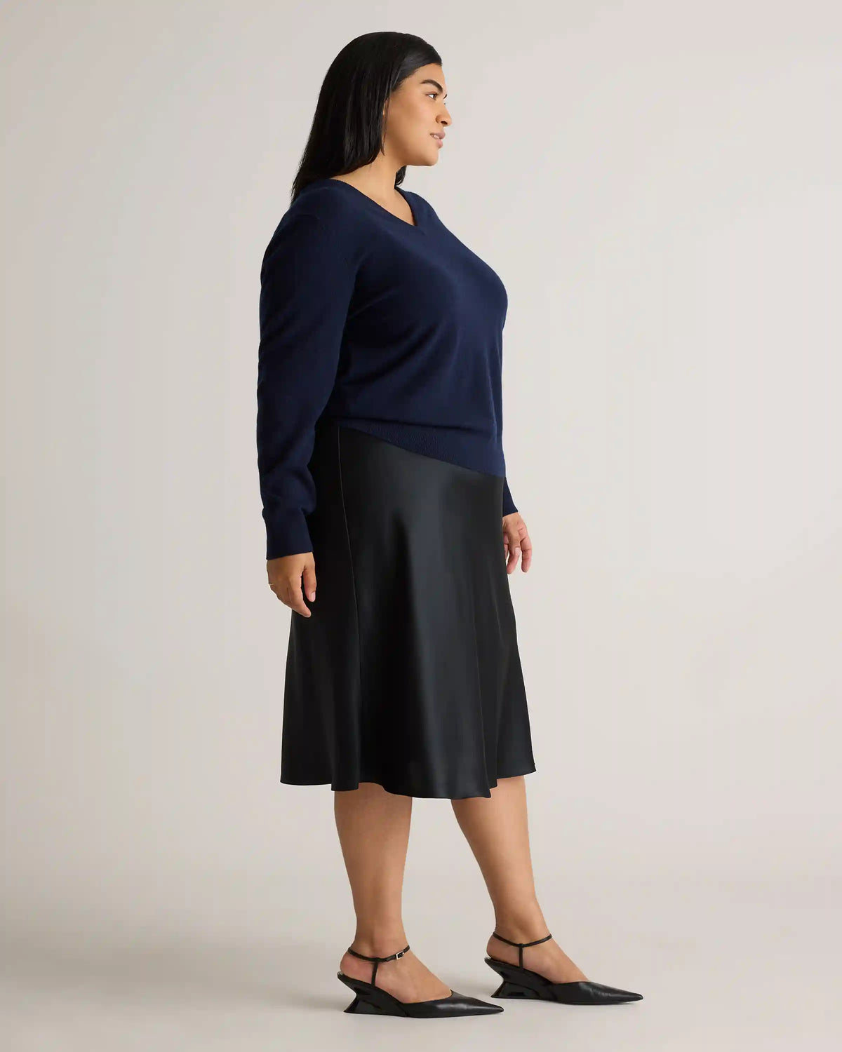 Mongolian Cashmere V-Neck Sweater