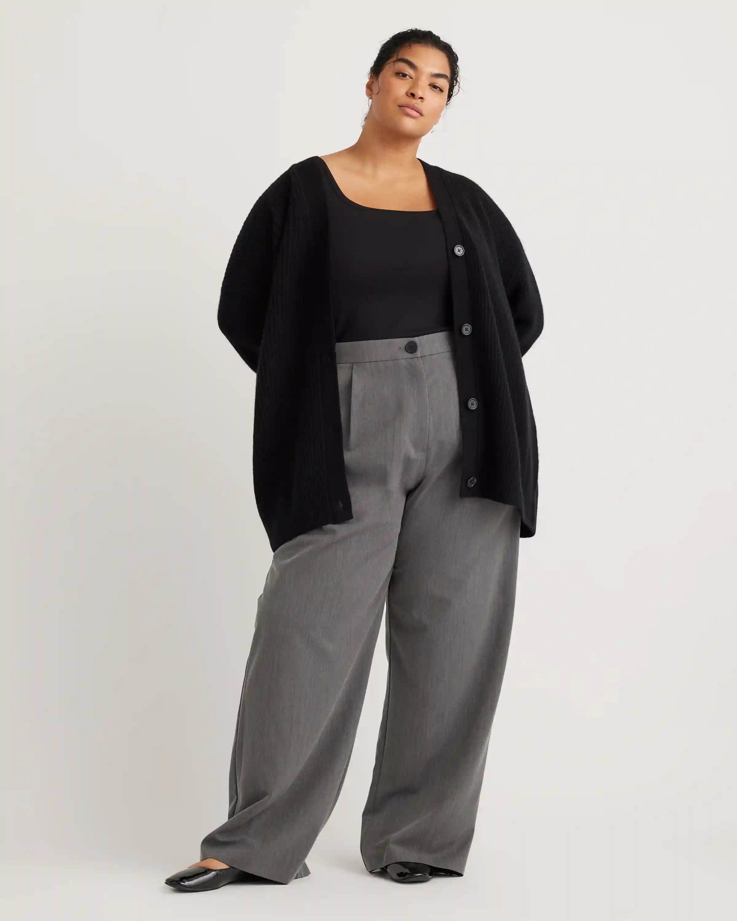 Mongolian Cashmere Oversized Boyfriend Cardigan Sweater