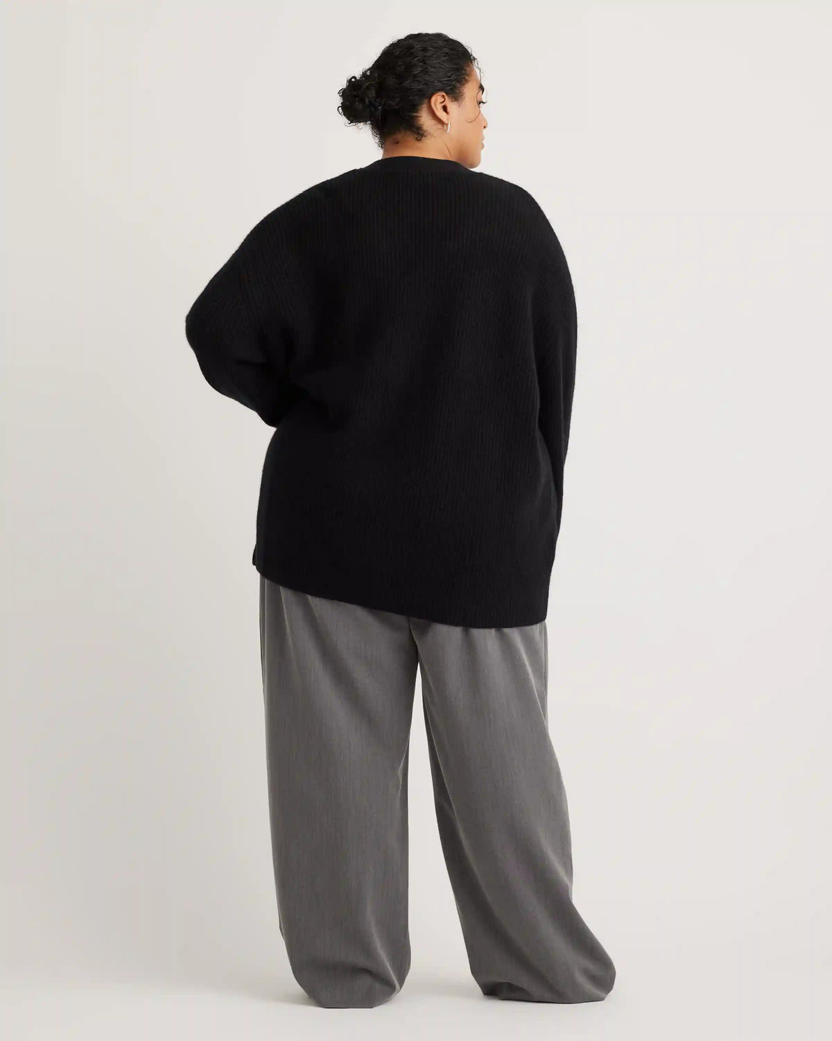 Mongolian Cashmere Oversized Boyfriend Cardigan Sweater