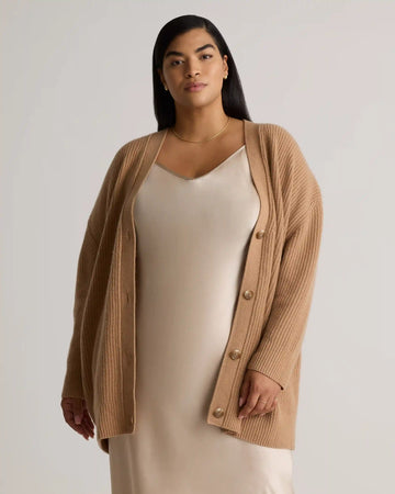 Mongolian Cashmere Oversized Boyfriend Cardigan Sweater