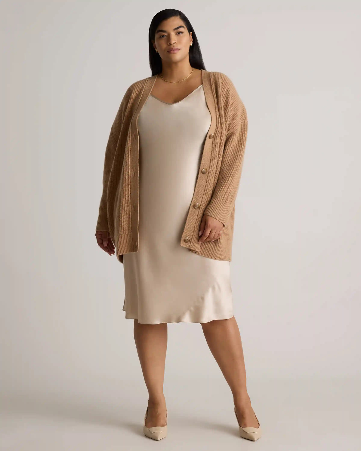Mongolian Cashmere Oversized Boyfriend Cardigan Sweater