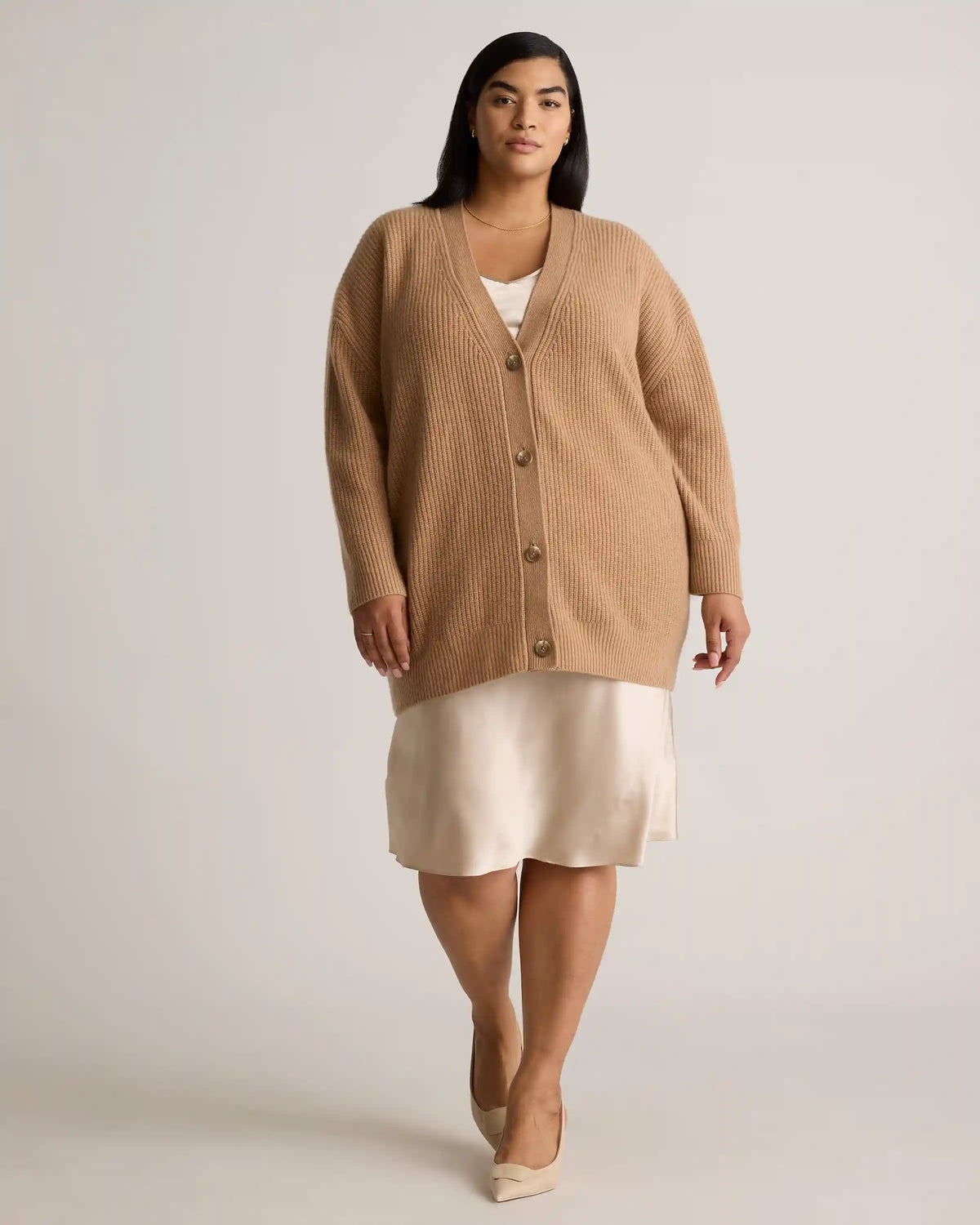 Mongolian Cashmere Oversized Boyfriend Cardigan Sweater