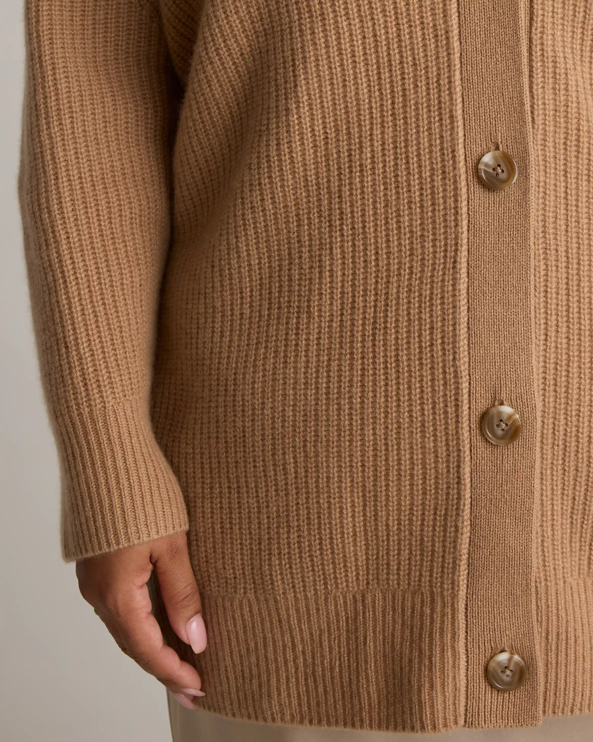 Mongolian Cashmere Oversized Boyfriend Cardigan Sweater