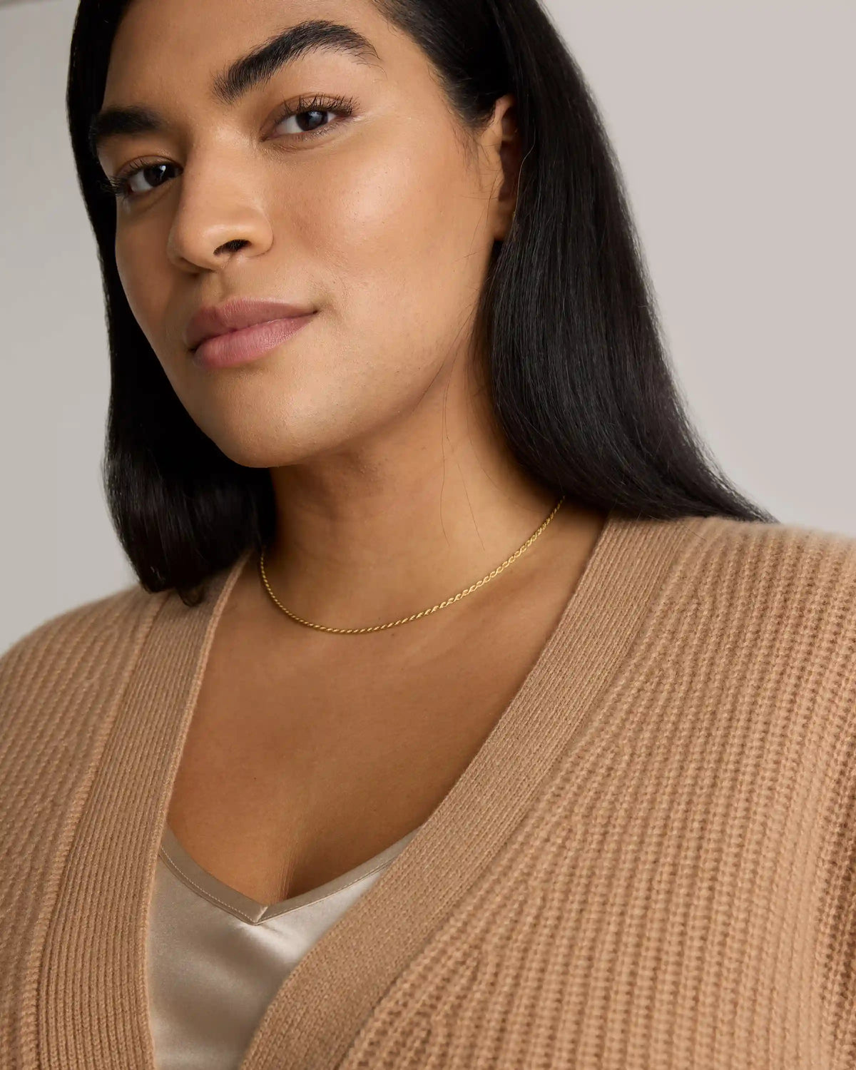 Mongolian Cashmere Oversized Boyfriend Cardigan Sweater