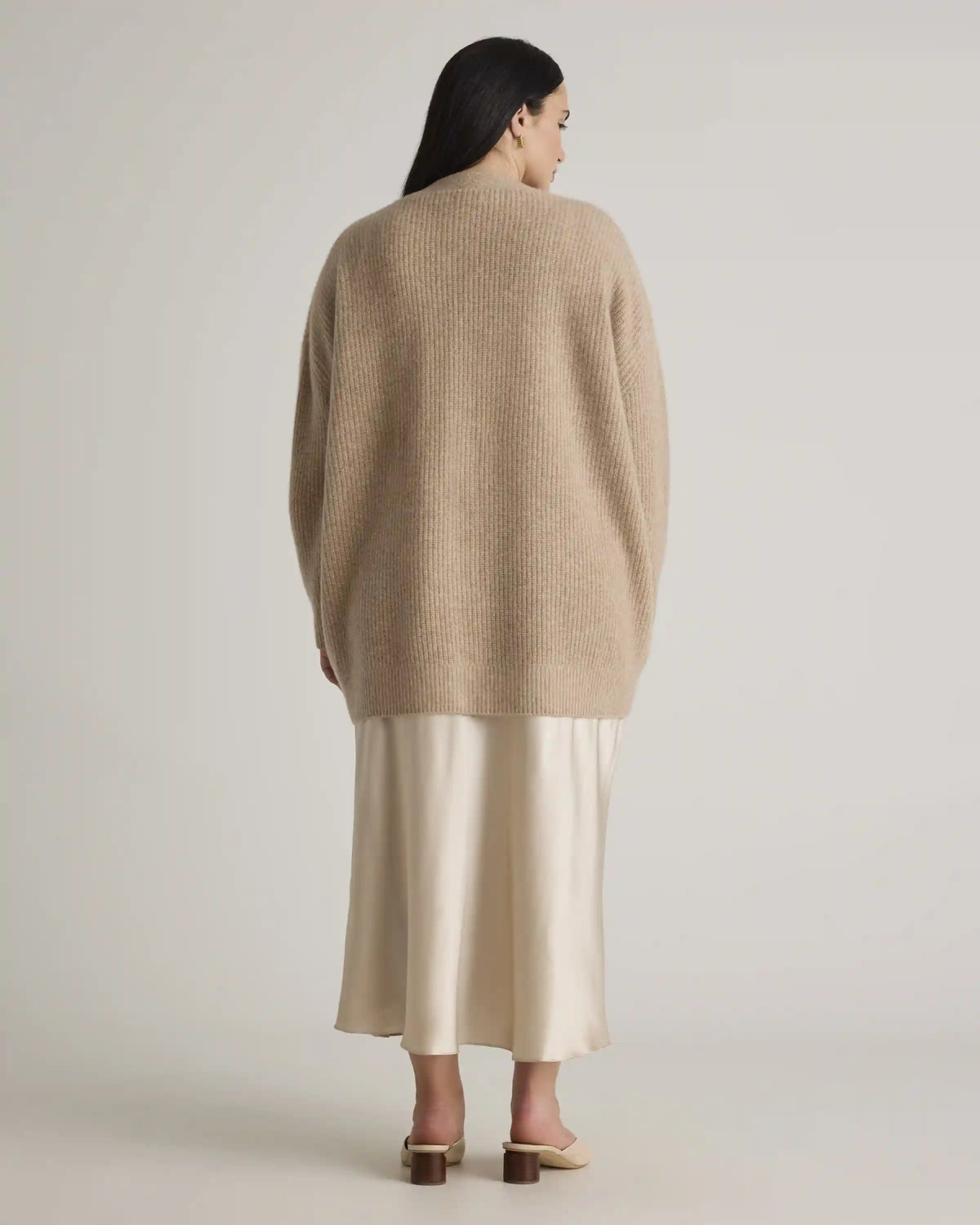 Mongolian Cashmere Oversized Boyfriend Cardigan Sweater