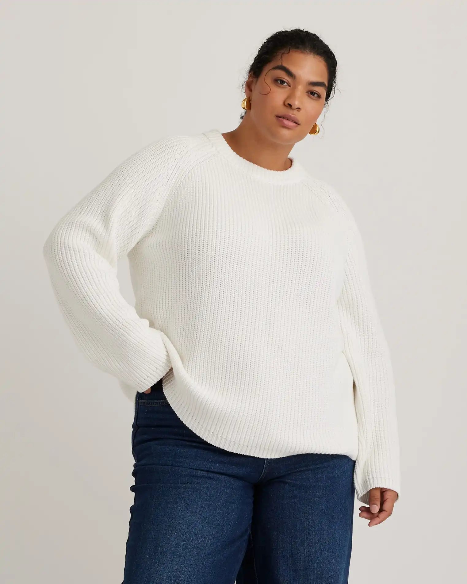 100% Organic Cotton Fisherman Crew Sweater