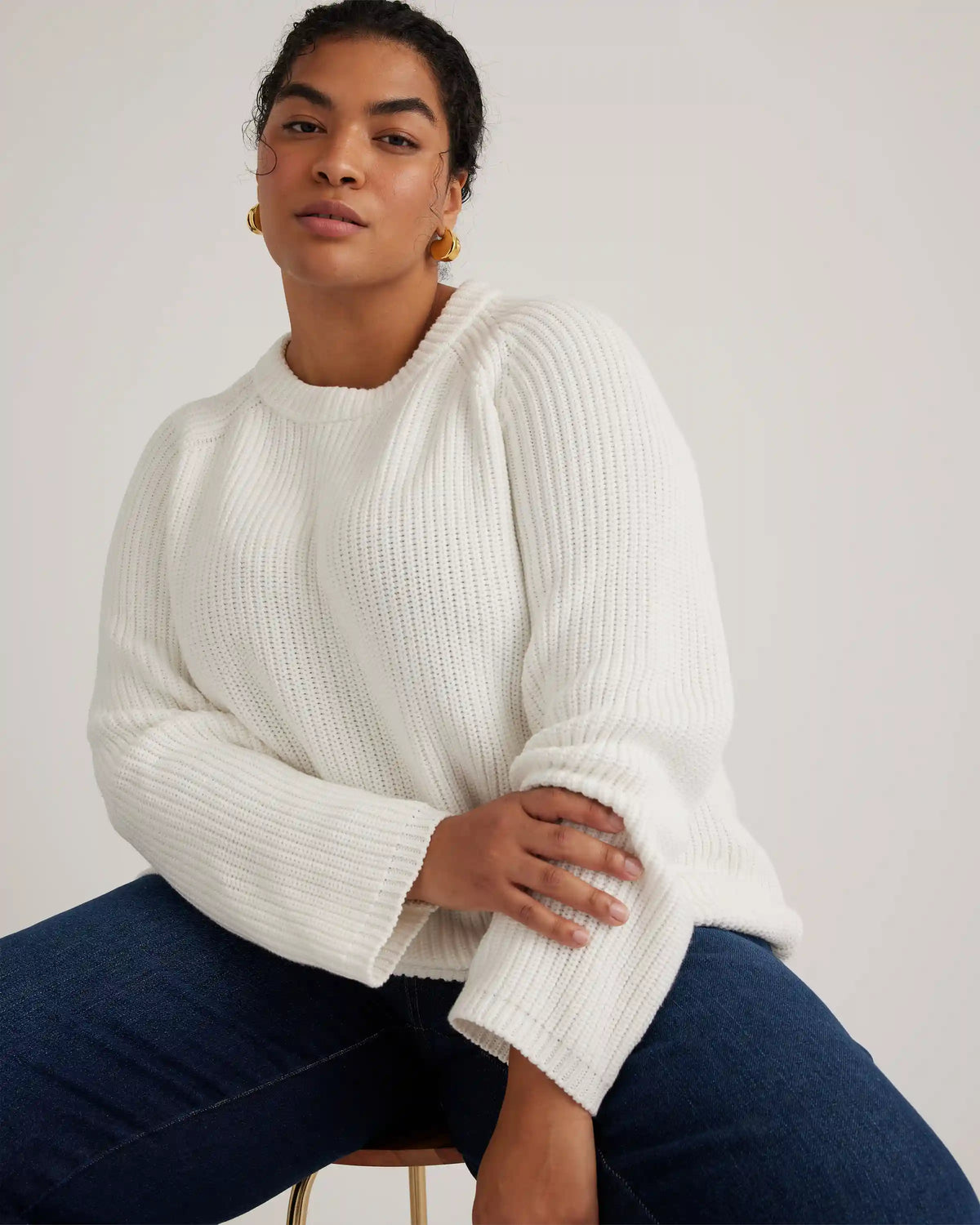 100% Organic Cotton Fisherman Crew Sweater