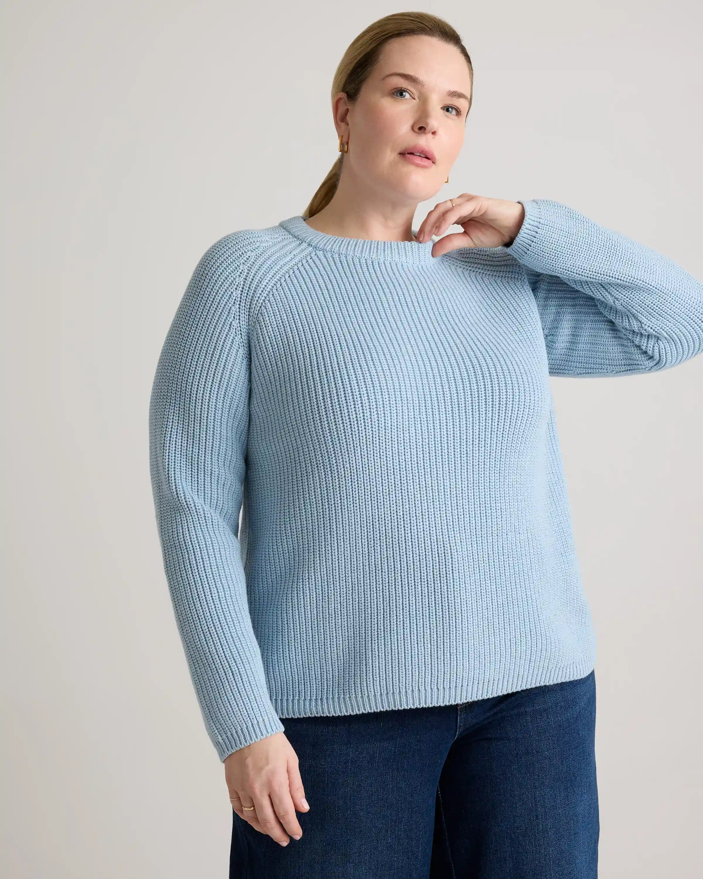 100% Organic Cotton Fisherman Crew Sweater
