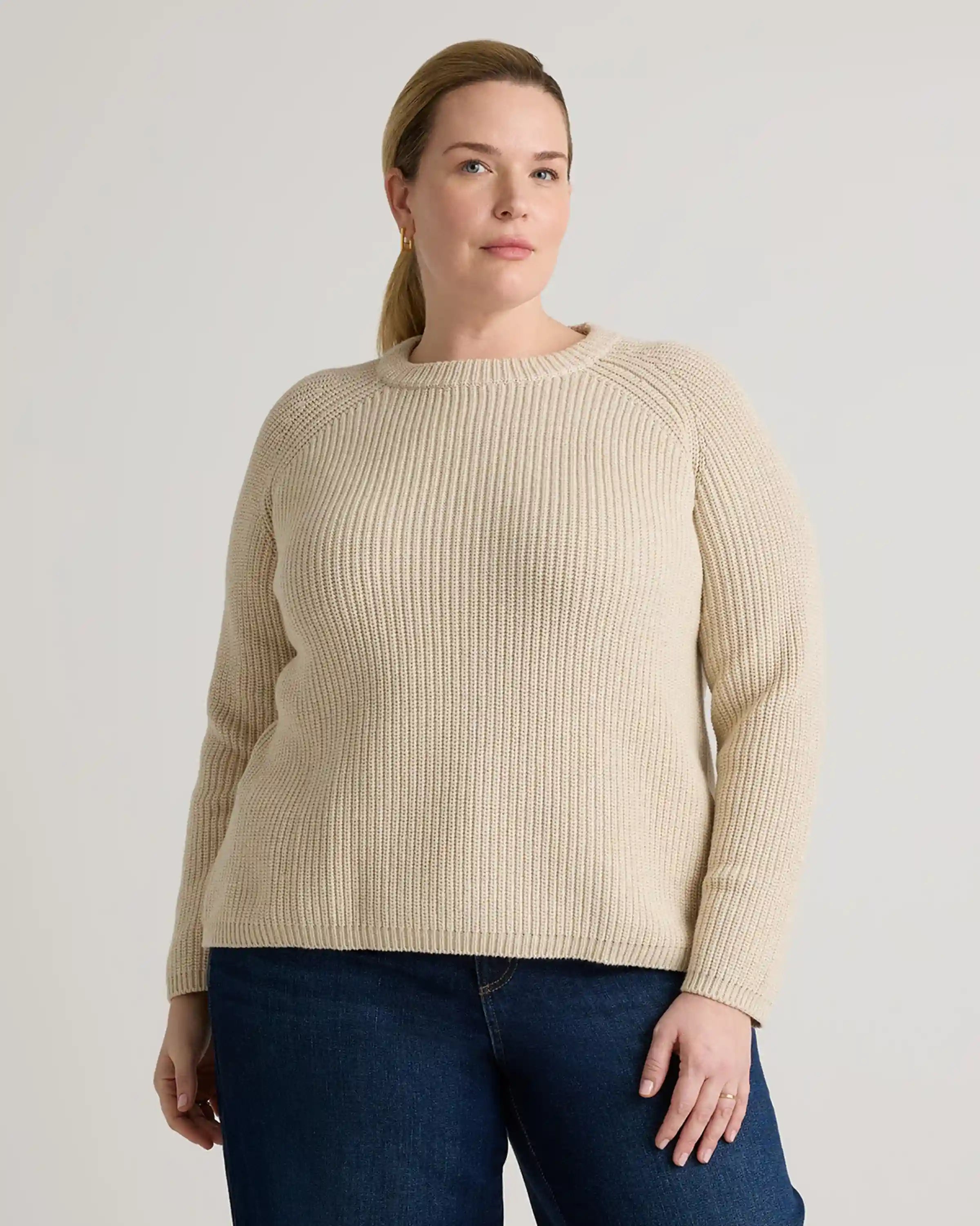 100% Organic Cotton Fisherman Crew Sweater