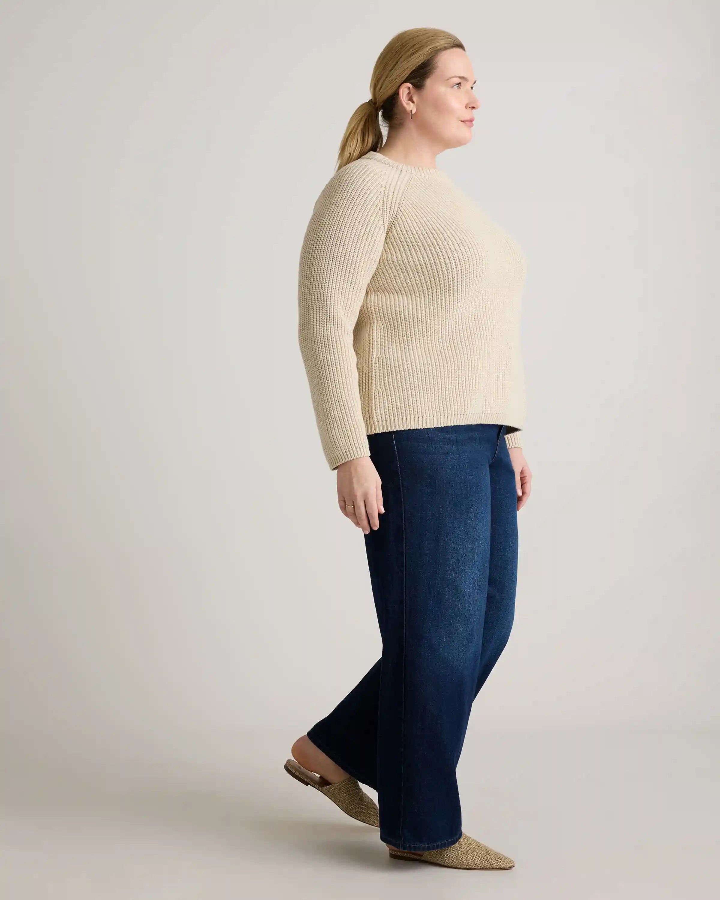 100% Organic Cotton Fisherman Crew Sweater
