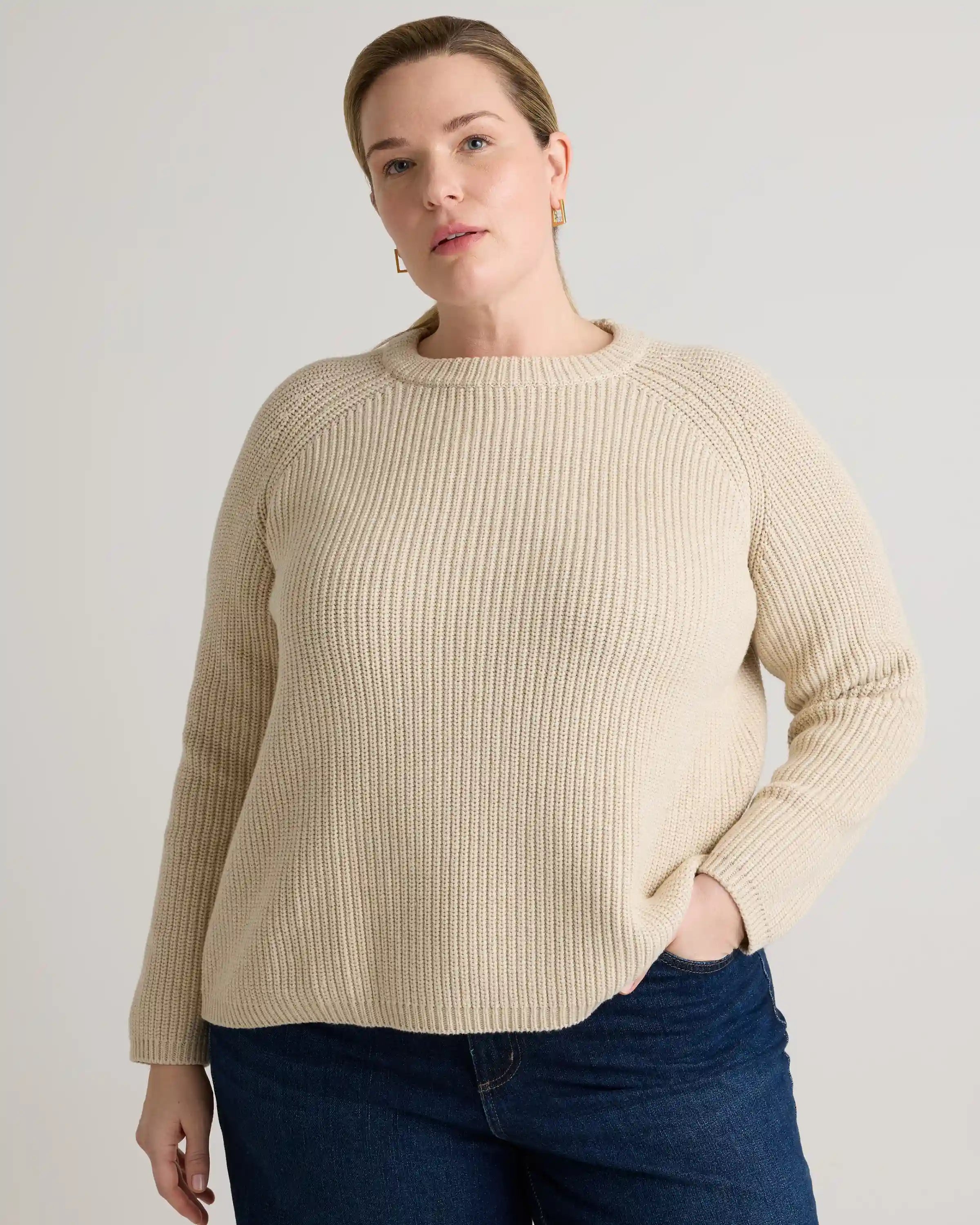 100% Organic Cotton Fisherman Crew Sweater