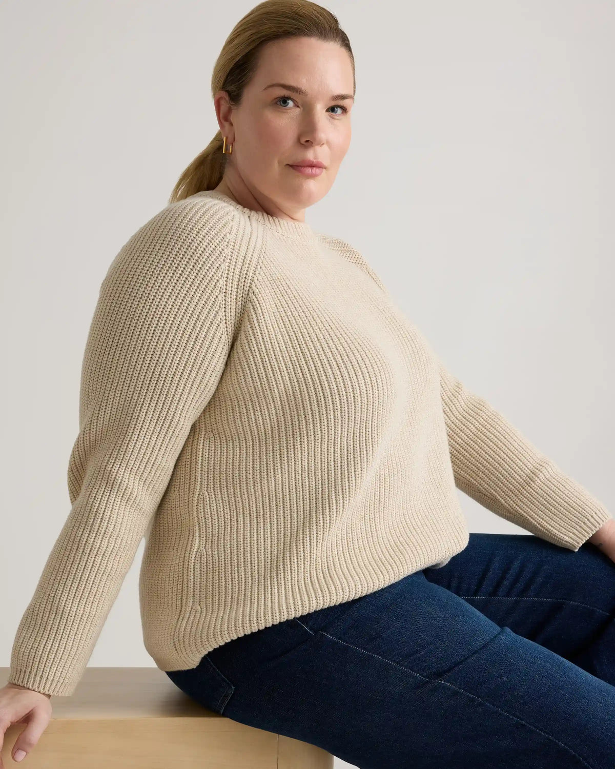 100% Organic Cotton Fisherman Crew Sweater