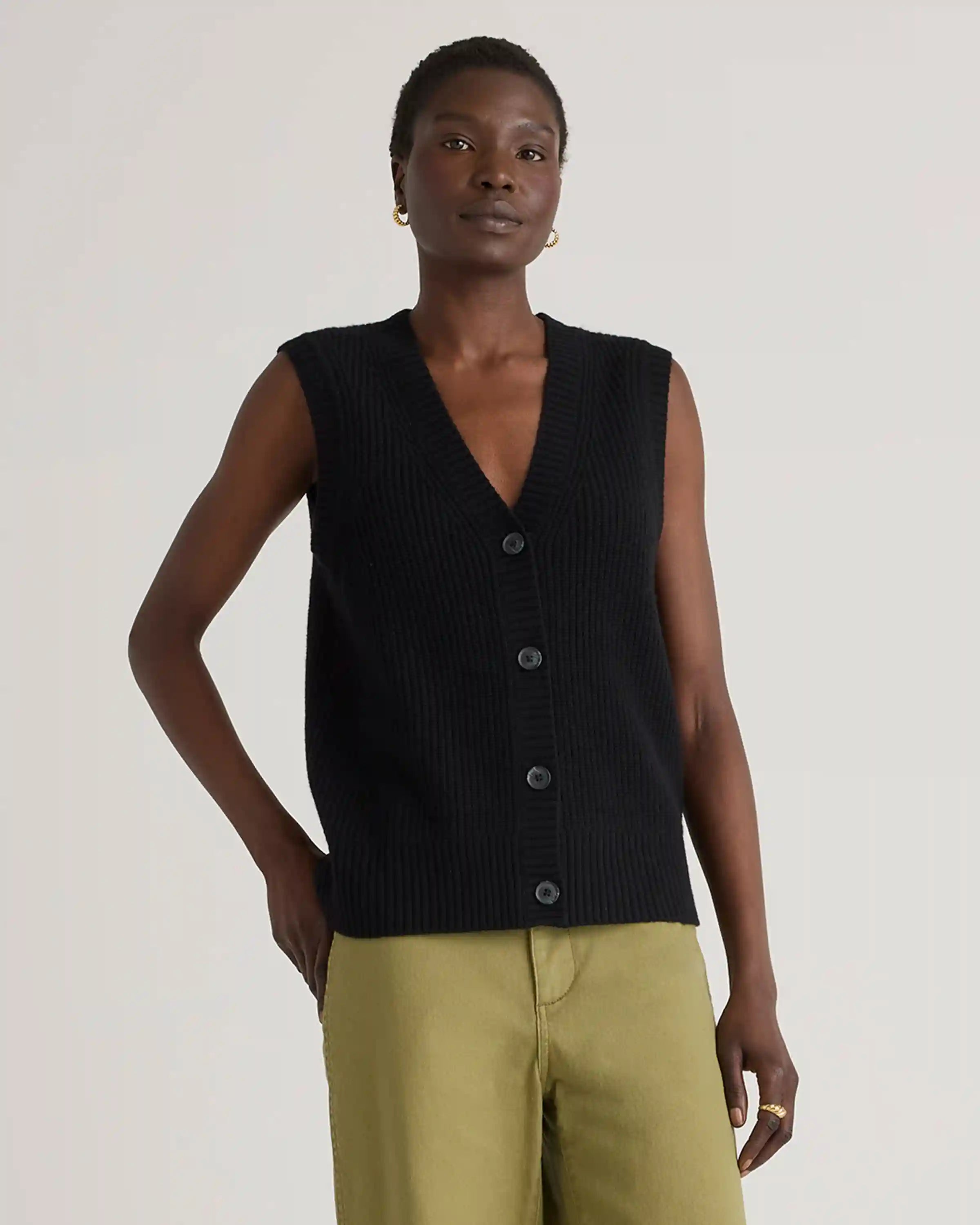 Mongolian Cashmere Fisherman Sweater Vest