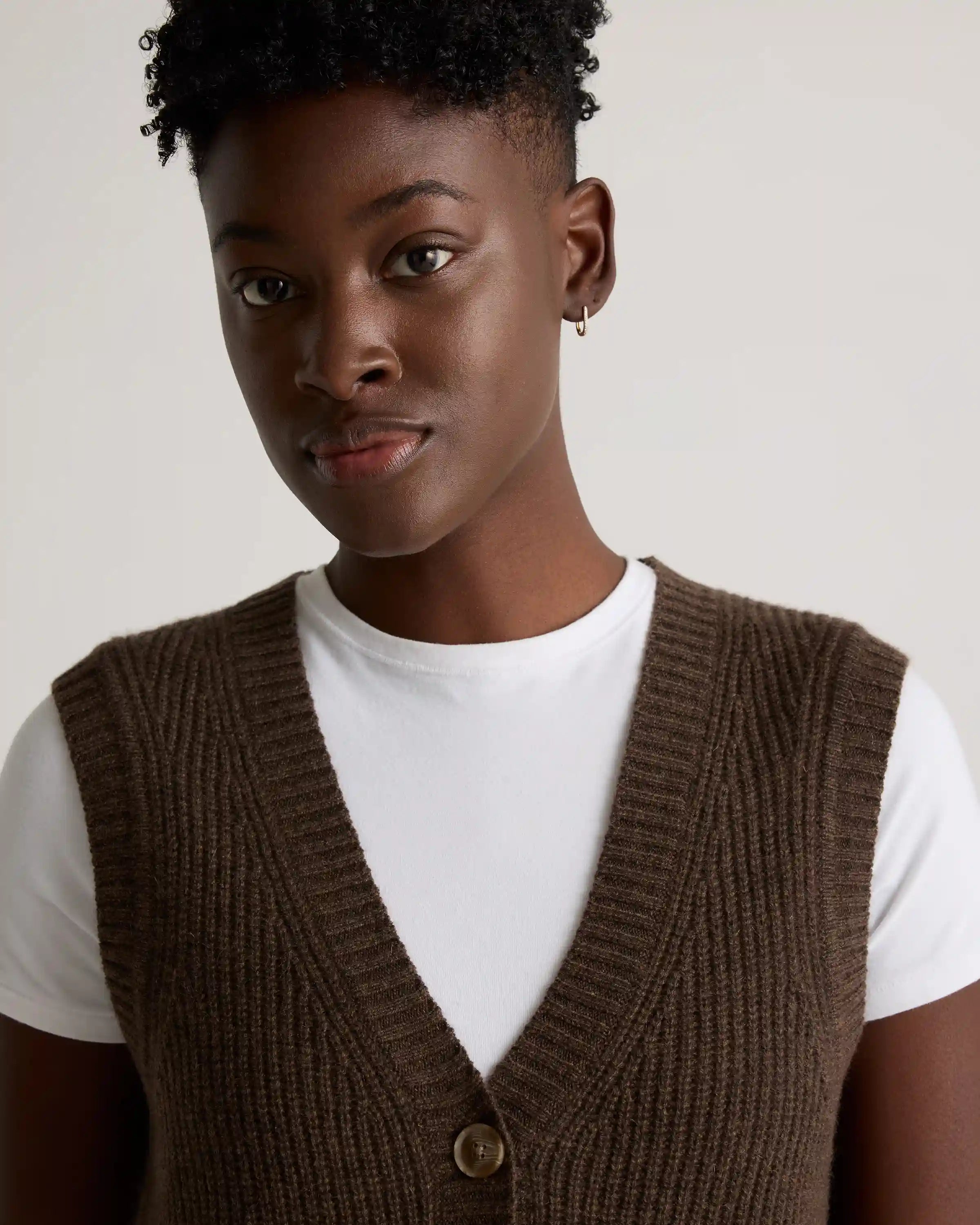 Mongolian Cashmere Fisherman Sweater Vest