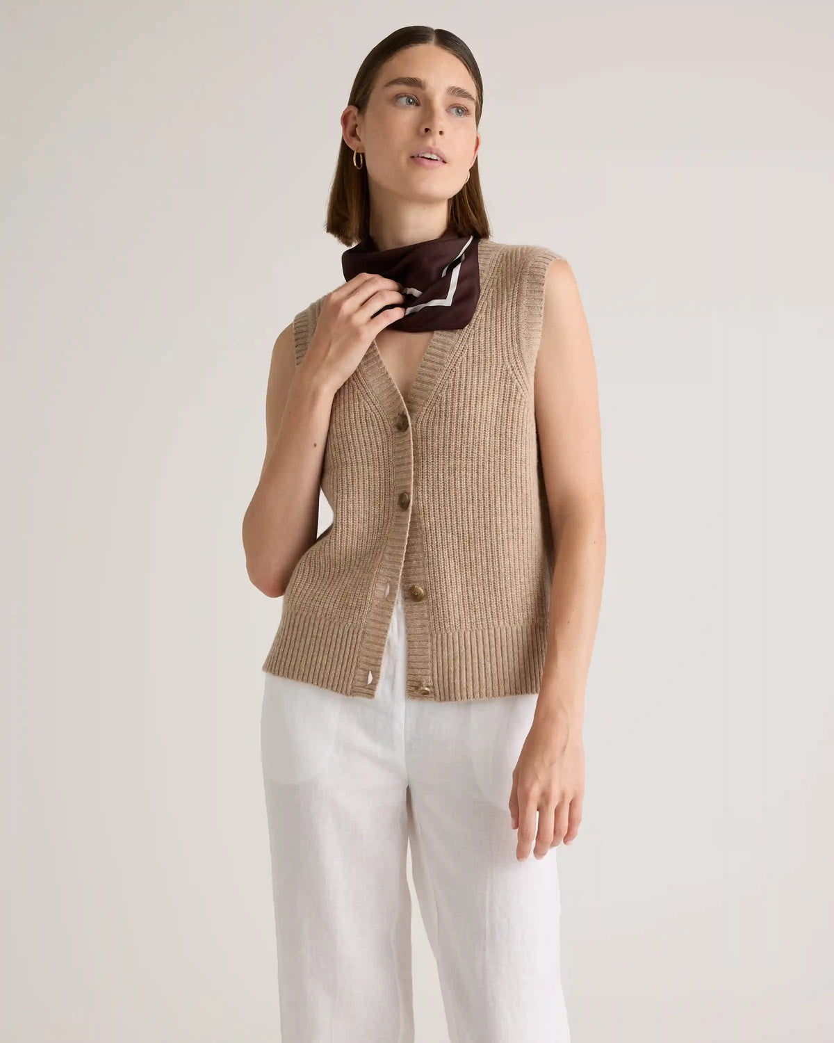 Mongolian Cashmere Fisherman Sweater Vest