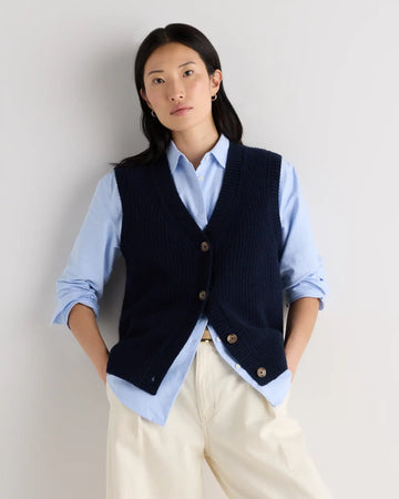 Mongolian Cashmere Fisherman Sweater Vest