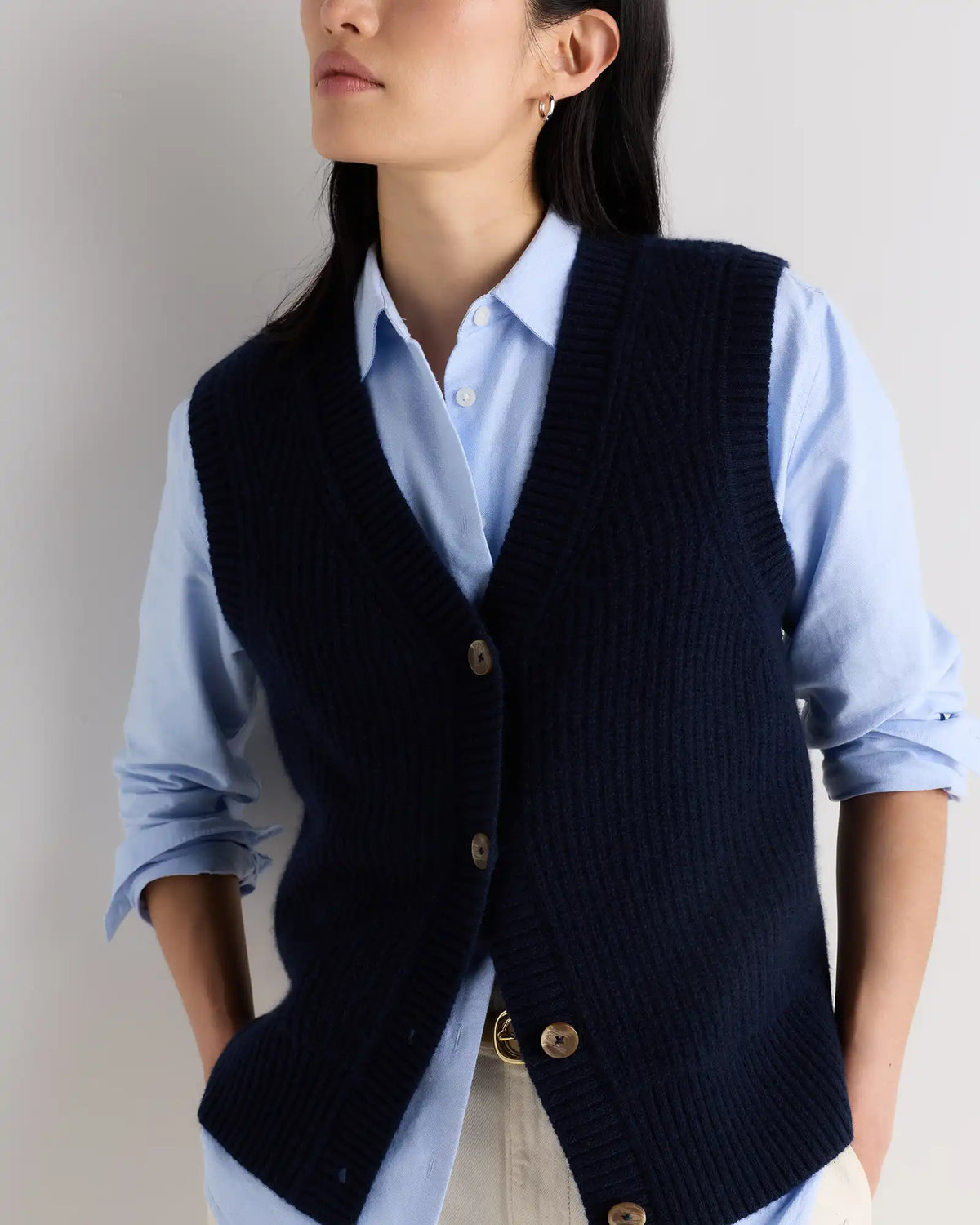 Mongolian Cashmere Fisherman Sweater Vest