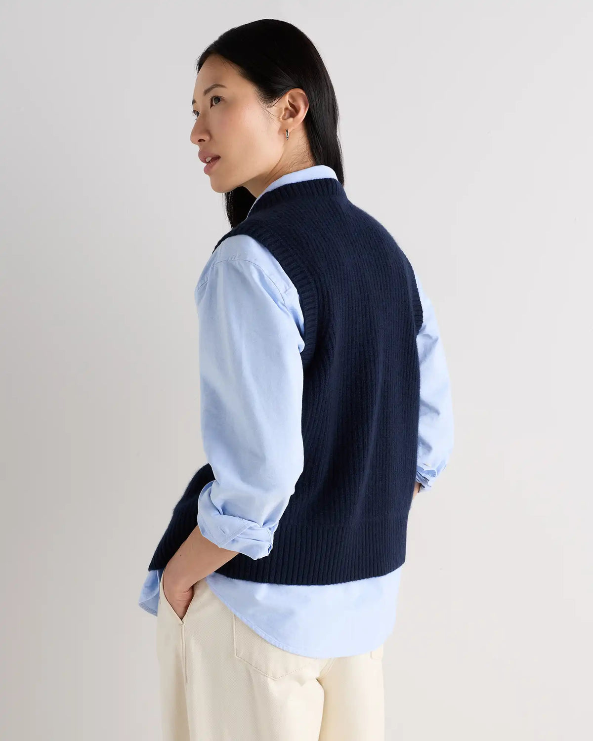 Mongolian Cashmere Fisherman Sweater Vest