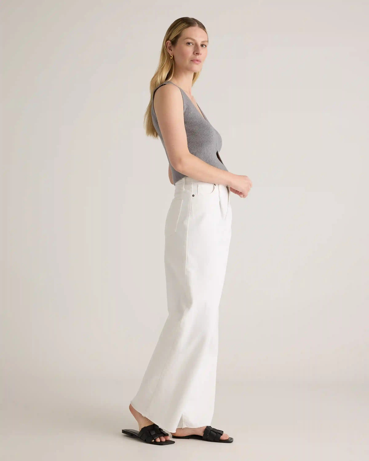 Eco-Knit Split Front Sweater Vest