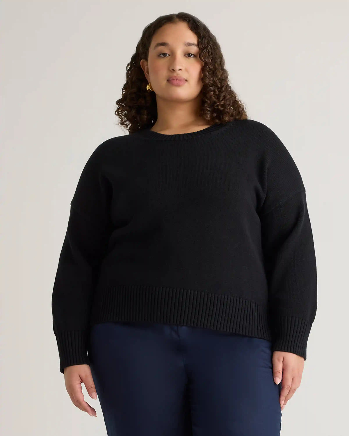 100% Organic Cotton Boyfriend Crew Sweater