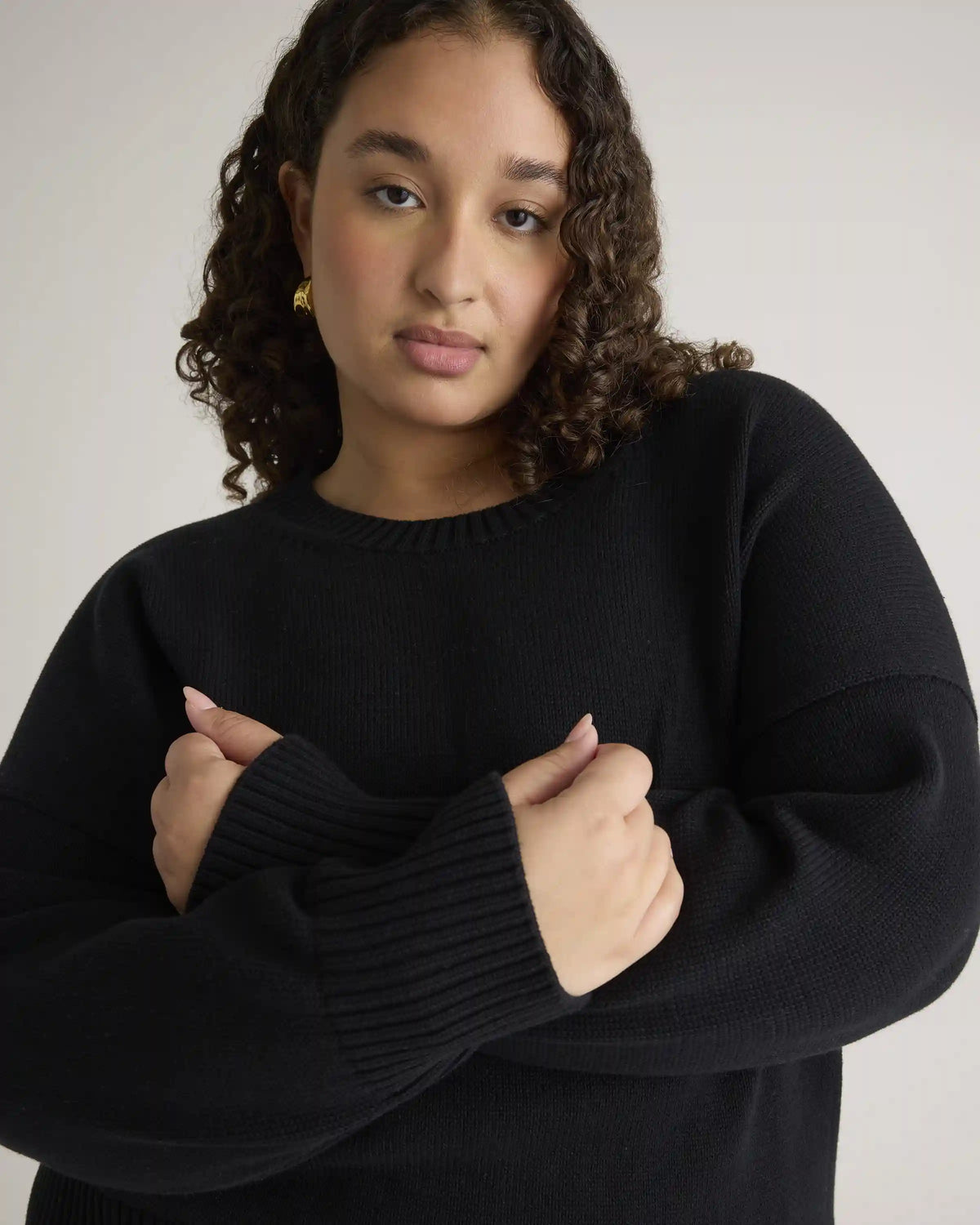 100% Organic Cotton Boyfriend Crew Sweater